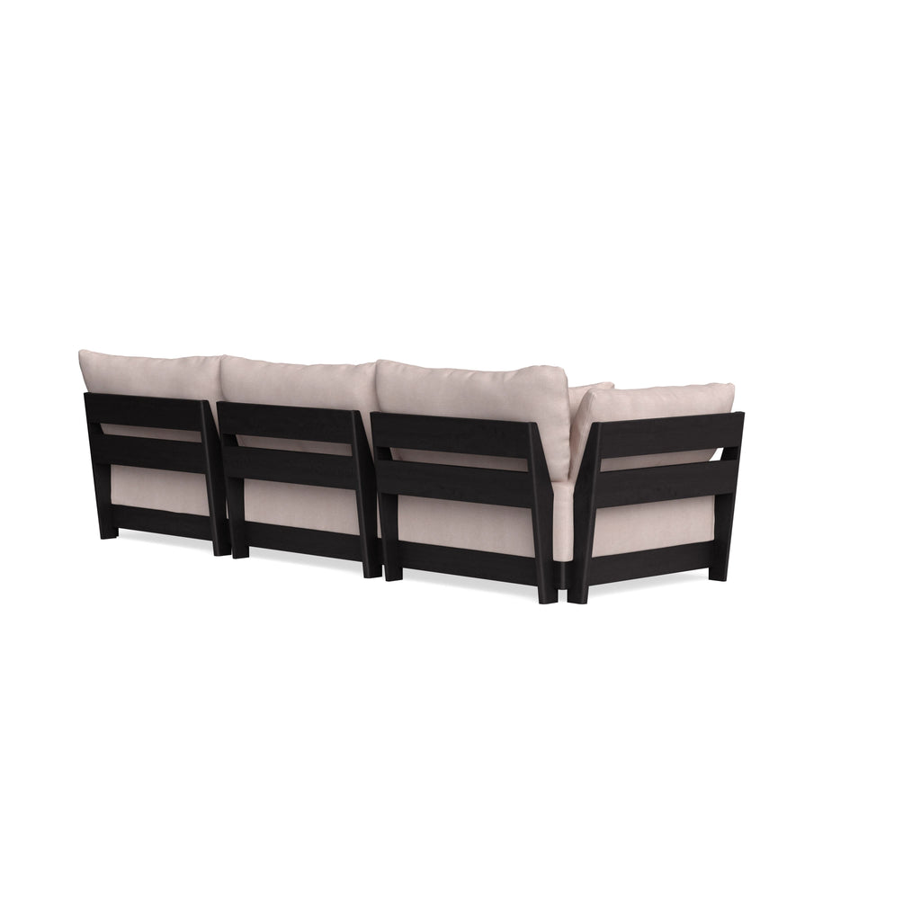 Modular Bondi Black 3-Seater Sofa in Blush | Classic Blend