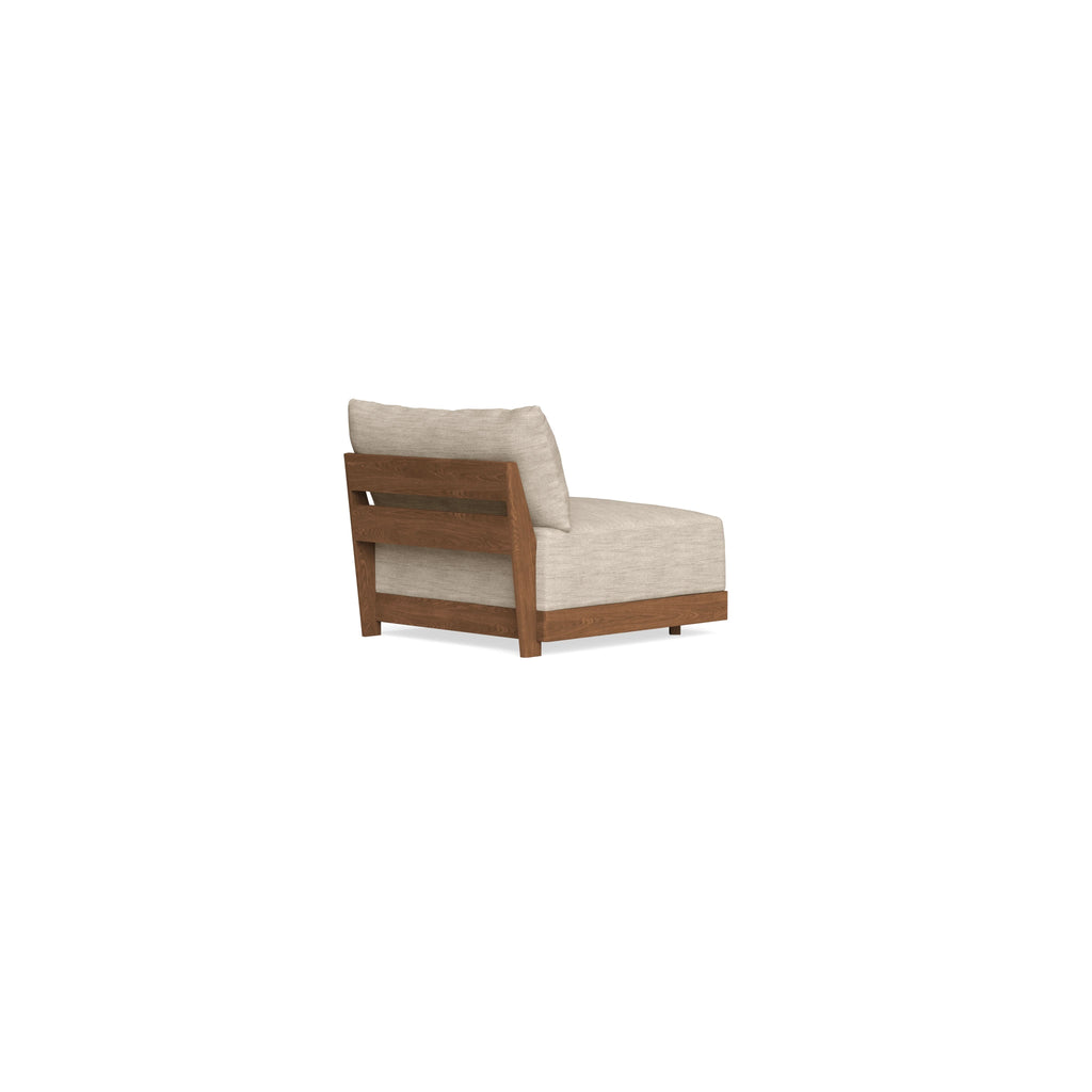 Modular Bondi Espresso Armless Chair in Wheat | Memory Foam Blend