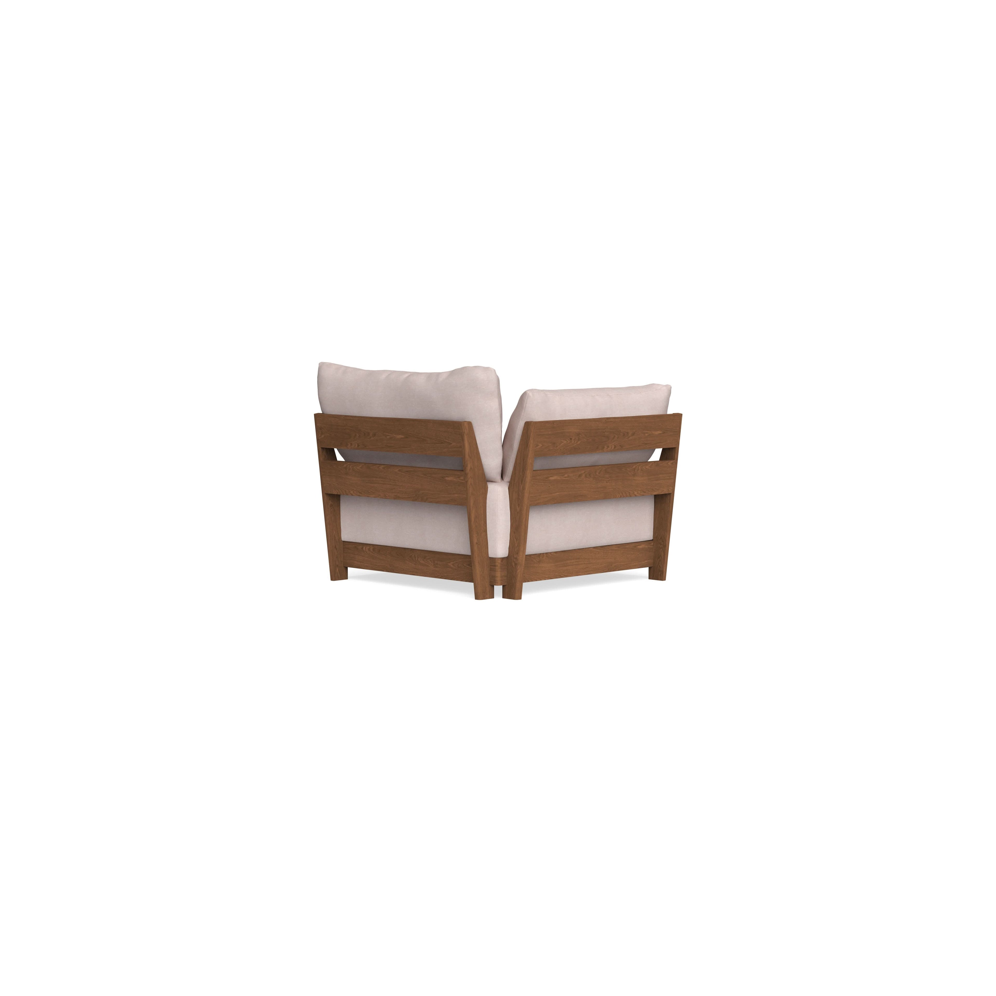Modular Bondi Espresso End Chair in Blush | Classic Blend