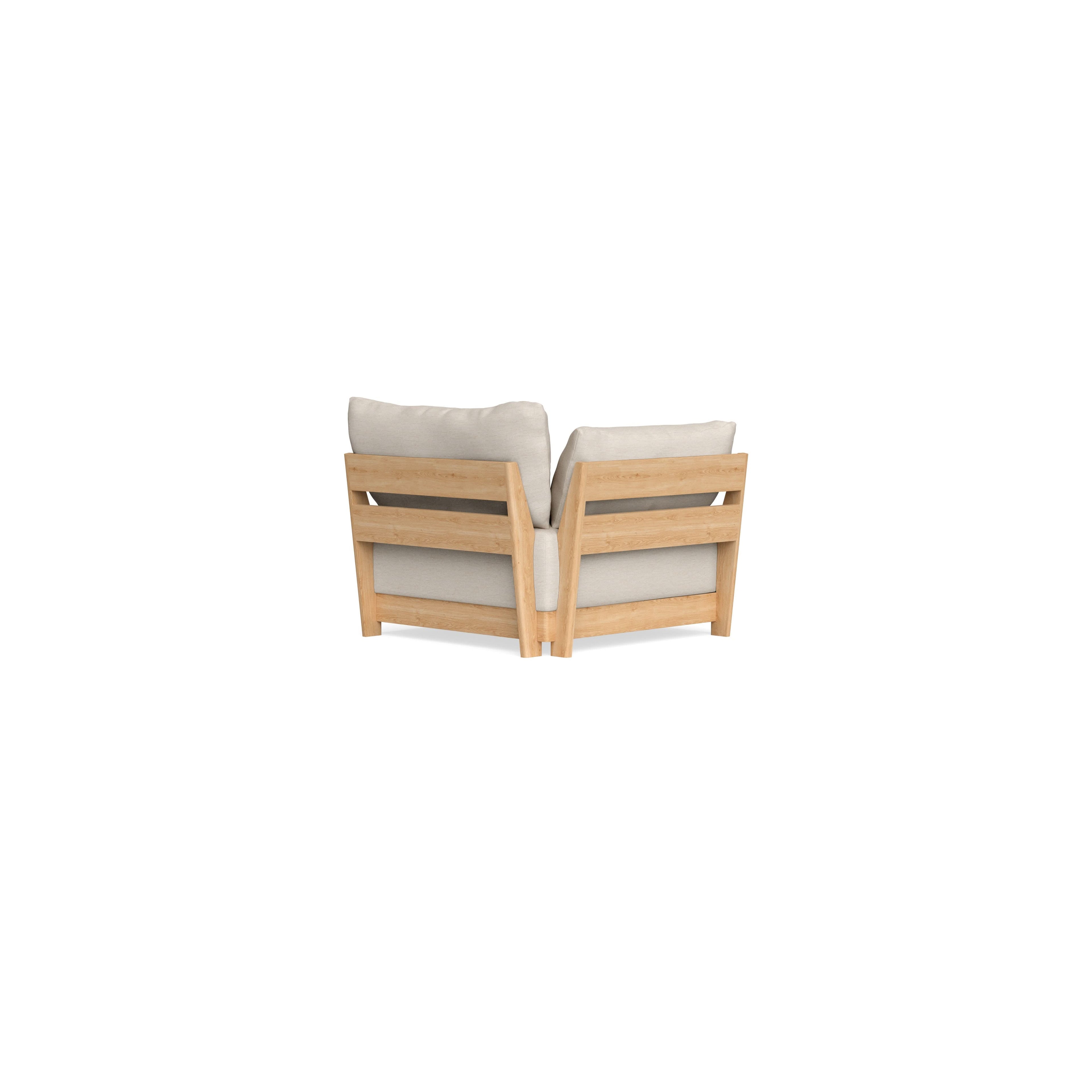 Modular Bondi Latte End Chair in Seashell | Memory Foam Blend