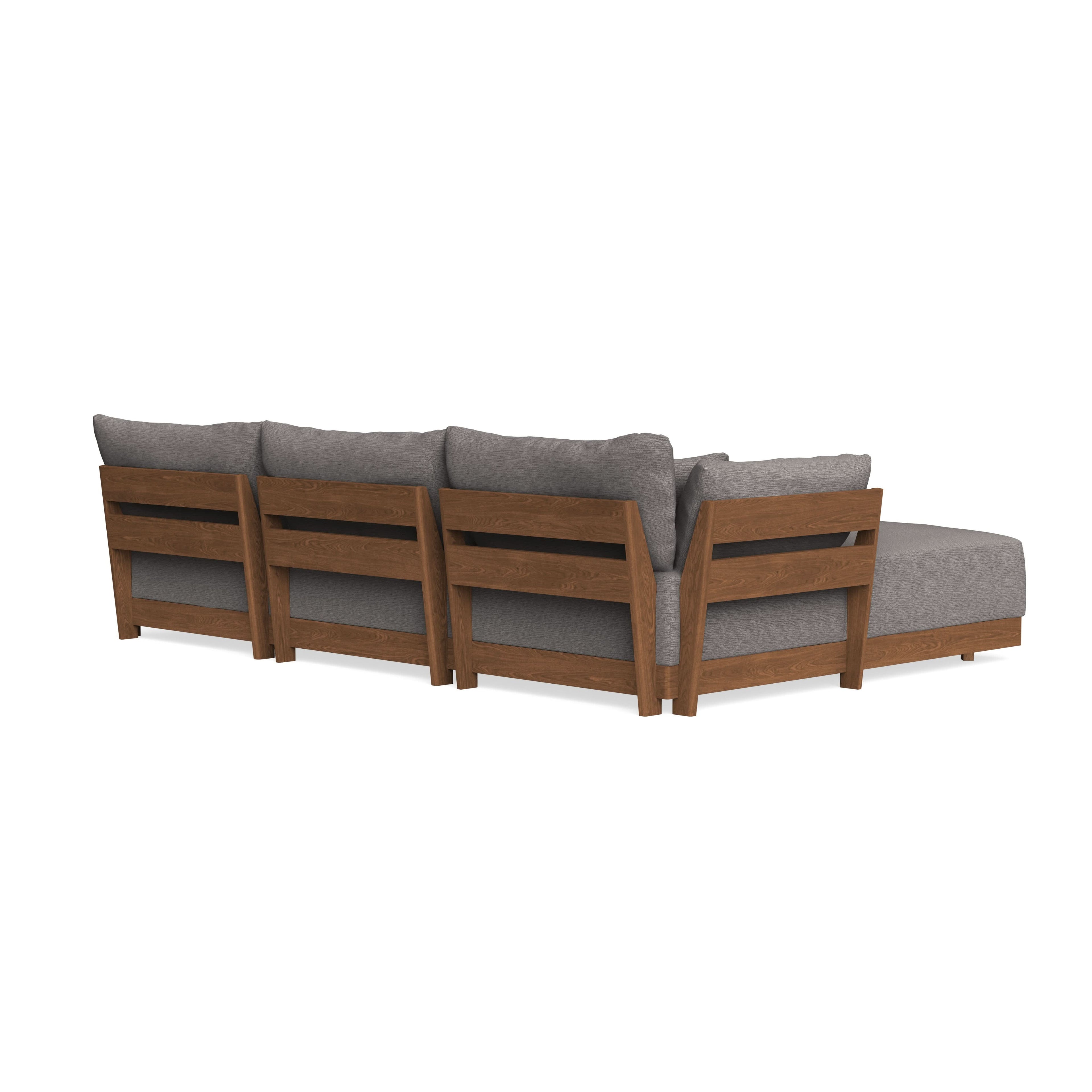 Modular Bondi Espresso 3-Seater Sectional in Cement | Classic Blend