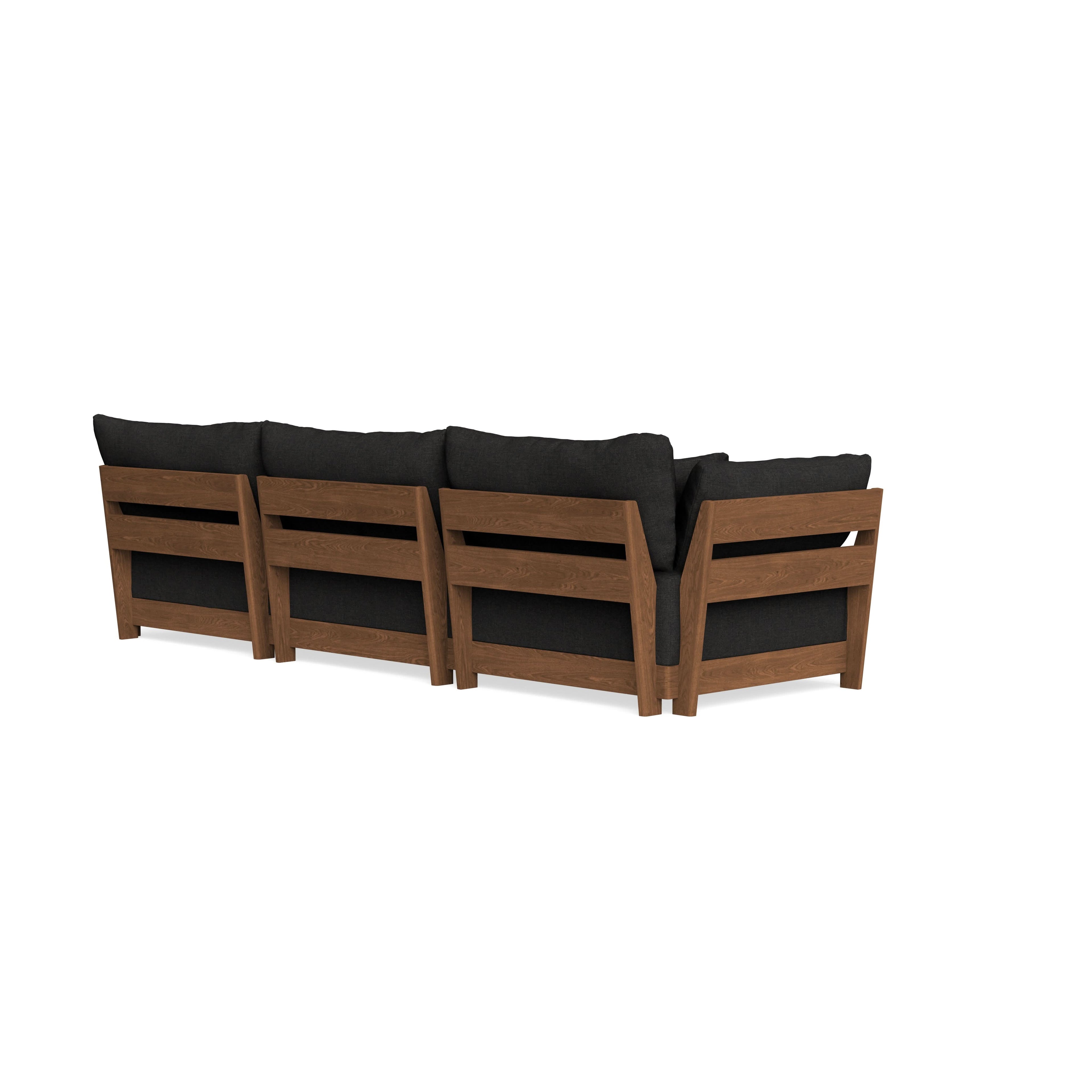 Modular Bondi Espresso 3-Seater Sofa in Peppercorn | Memory Foam Blend