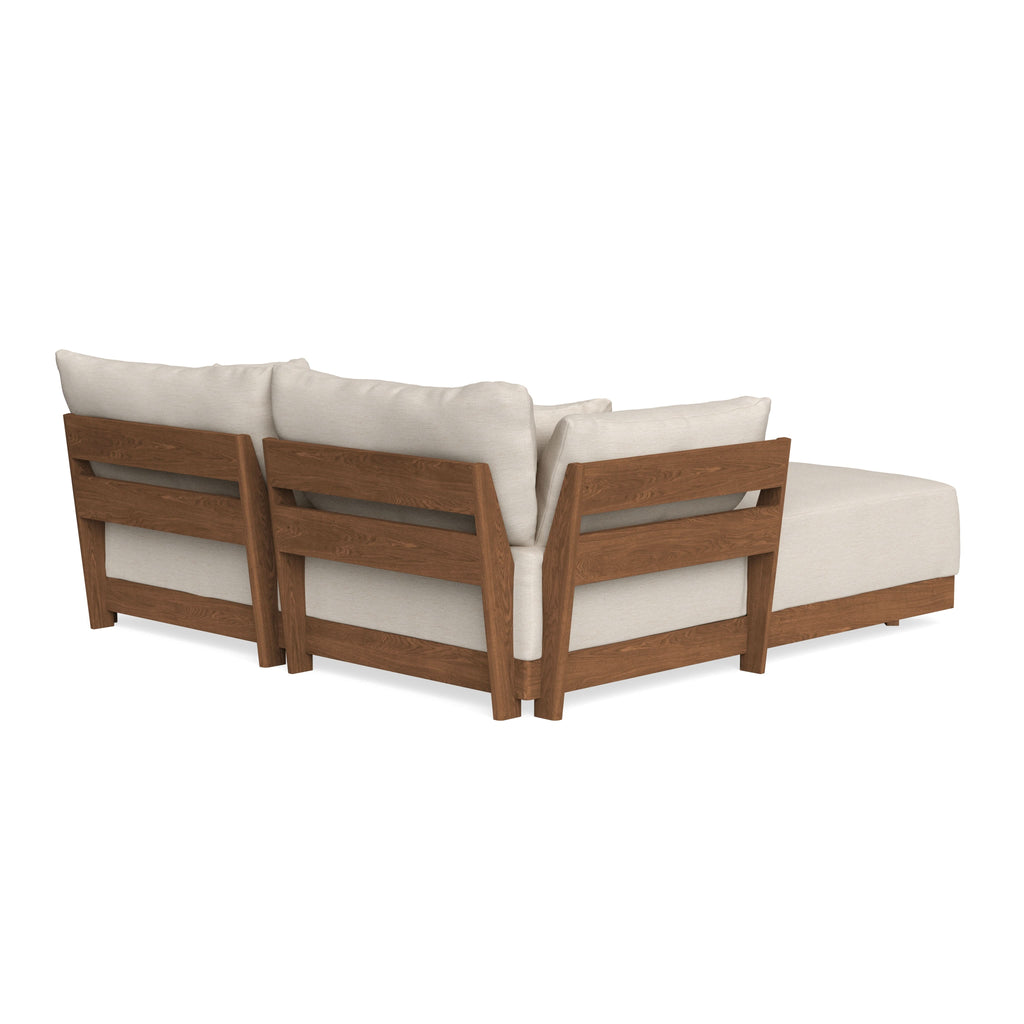 Modular Bondi Espresso 2-Seater Sectional in Seashell | Classic Blend
