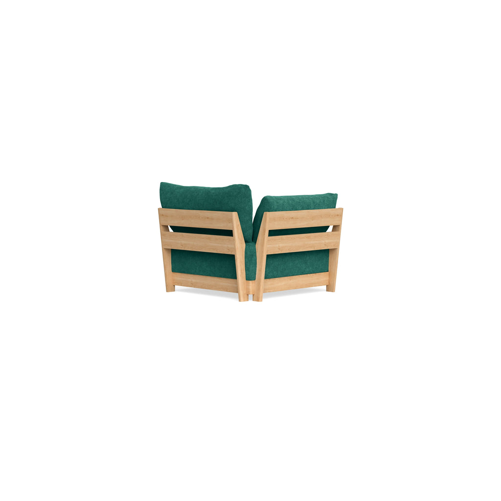 Modular Bondi Latte End Chair in Jade Green | Classic Blend