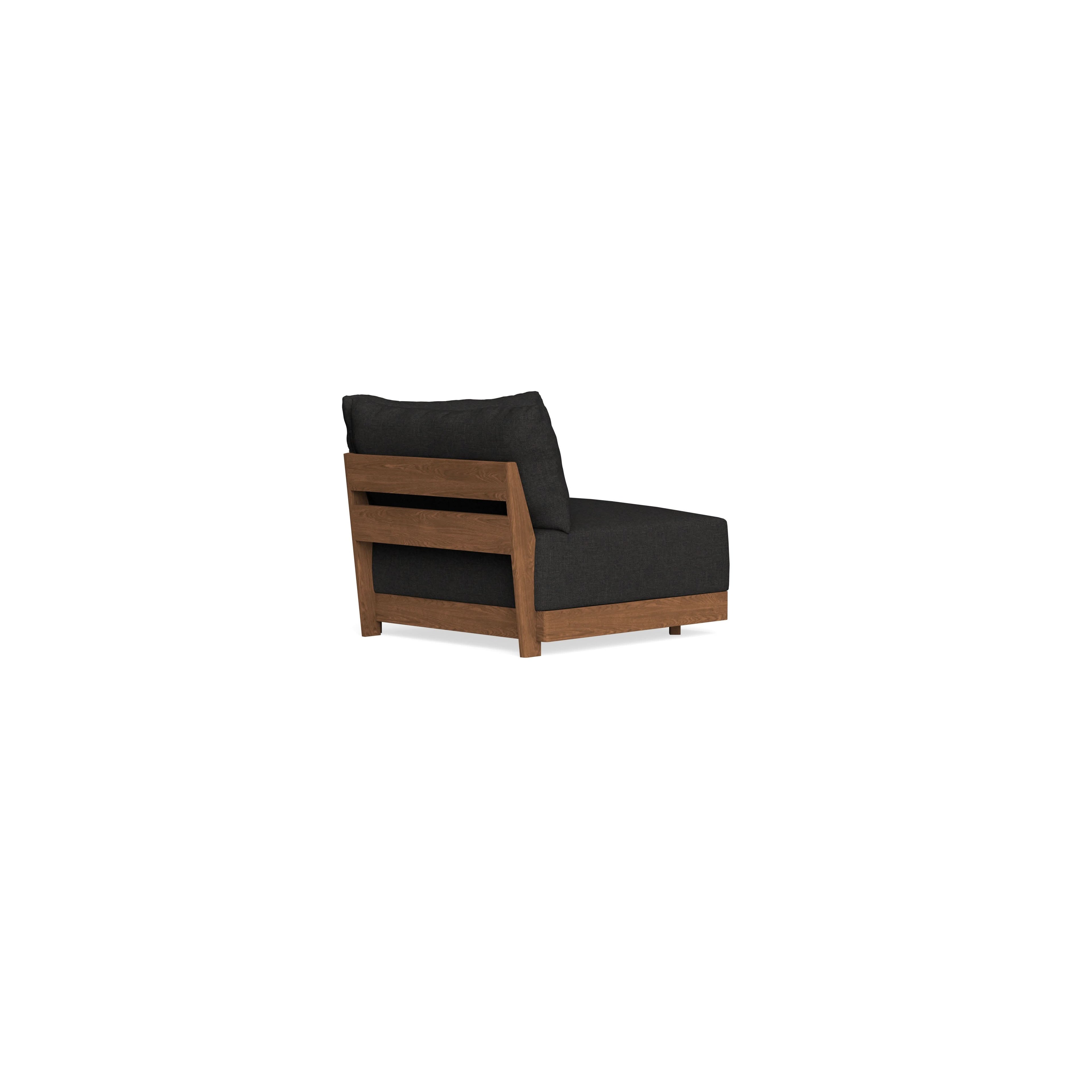 Modular Bondi Espresso Corner Chair in Peppercorn | Memory Foam Blend