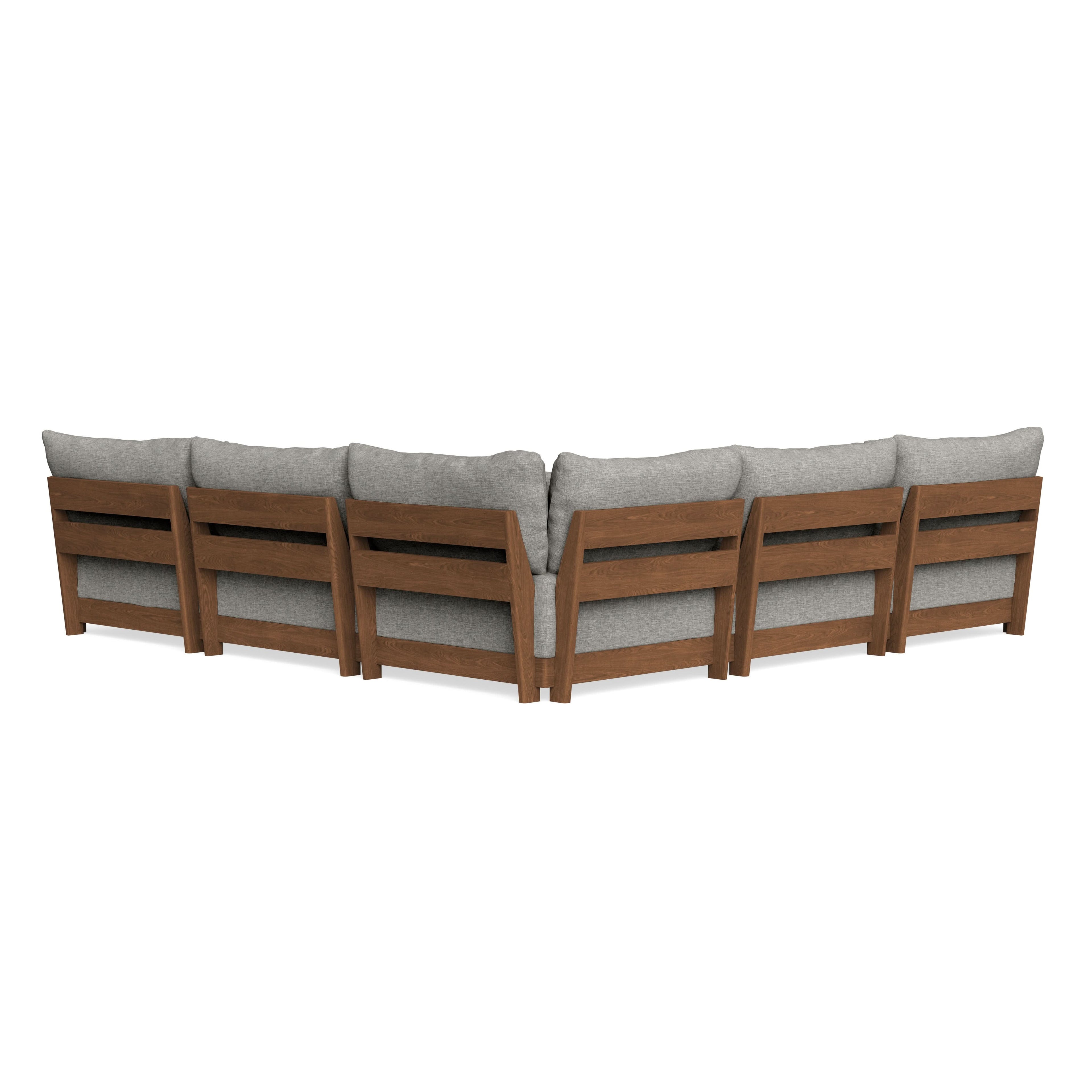 Modular Bondi Espresso 5-Seater Corner Sectional in Fog | Classic Blend