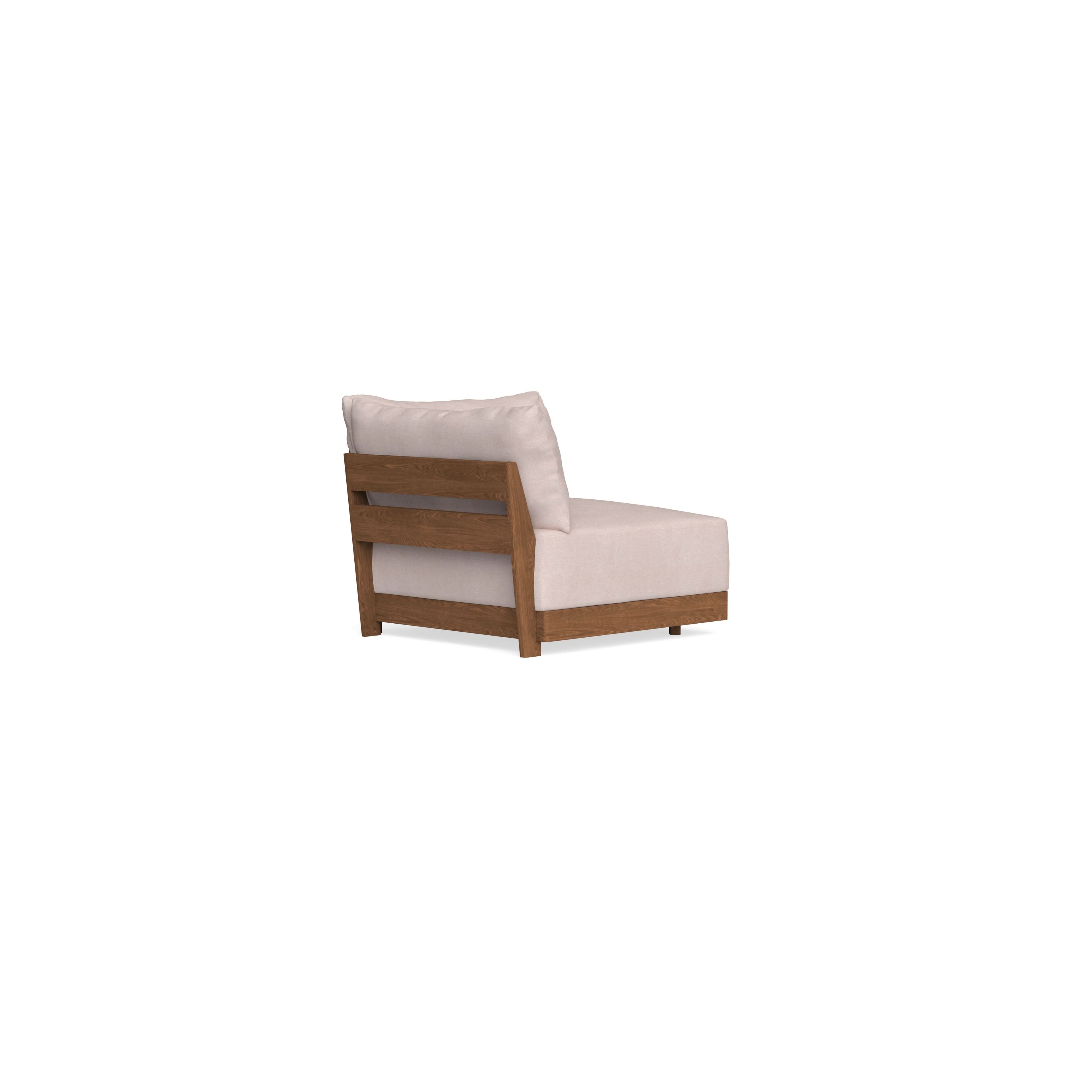 Modular Bondi Espresso Corner Chair in Blush | Memory Foam Blend