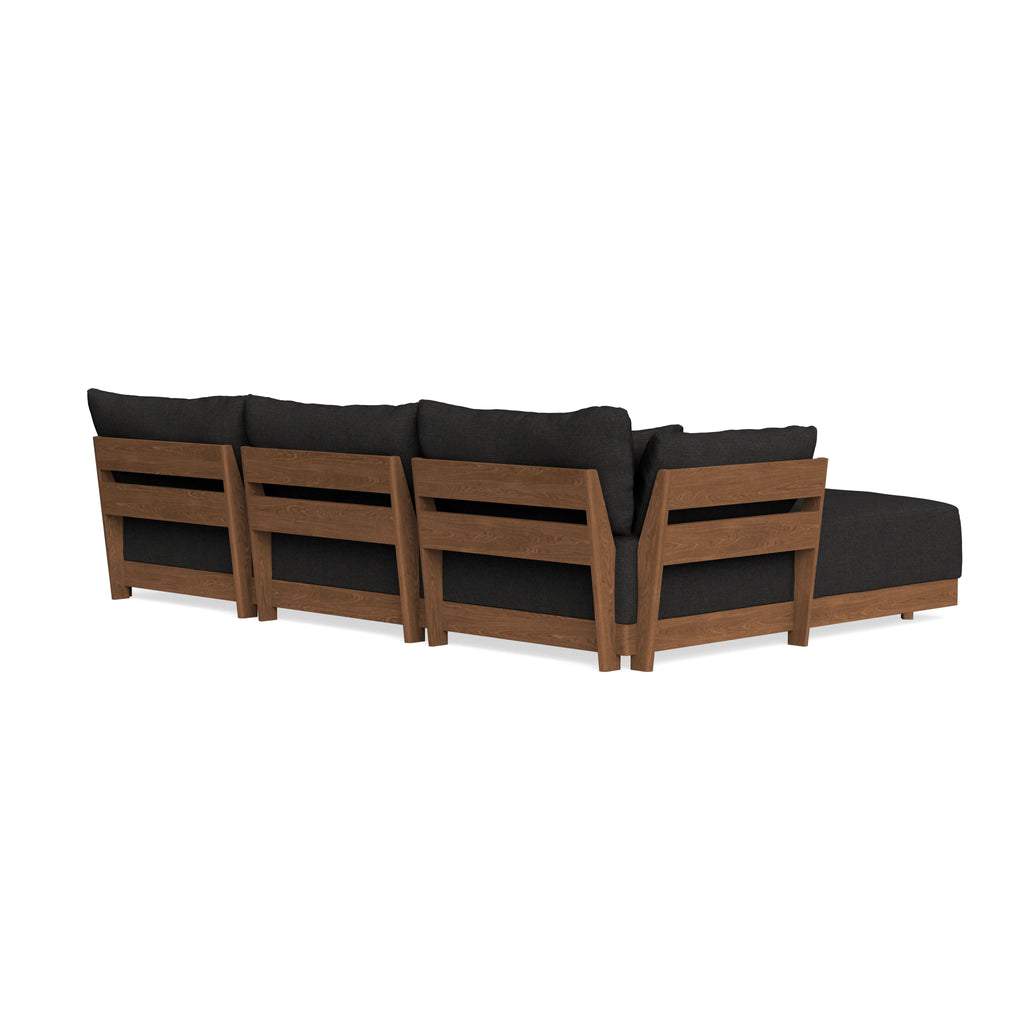 Modular Bondi Espresso 3-Seater U-Sectional in Peppercorn | Classic Blend