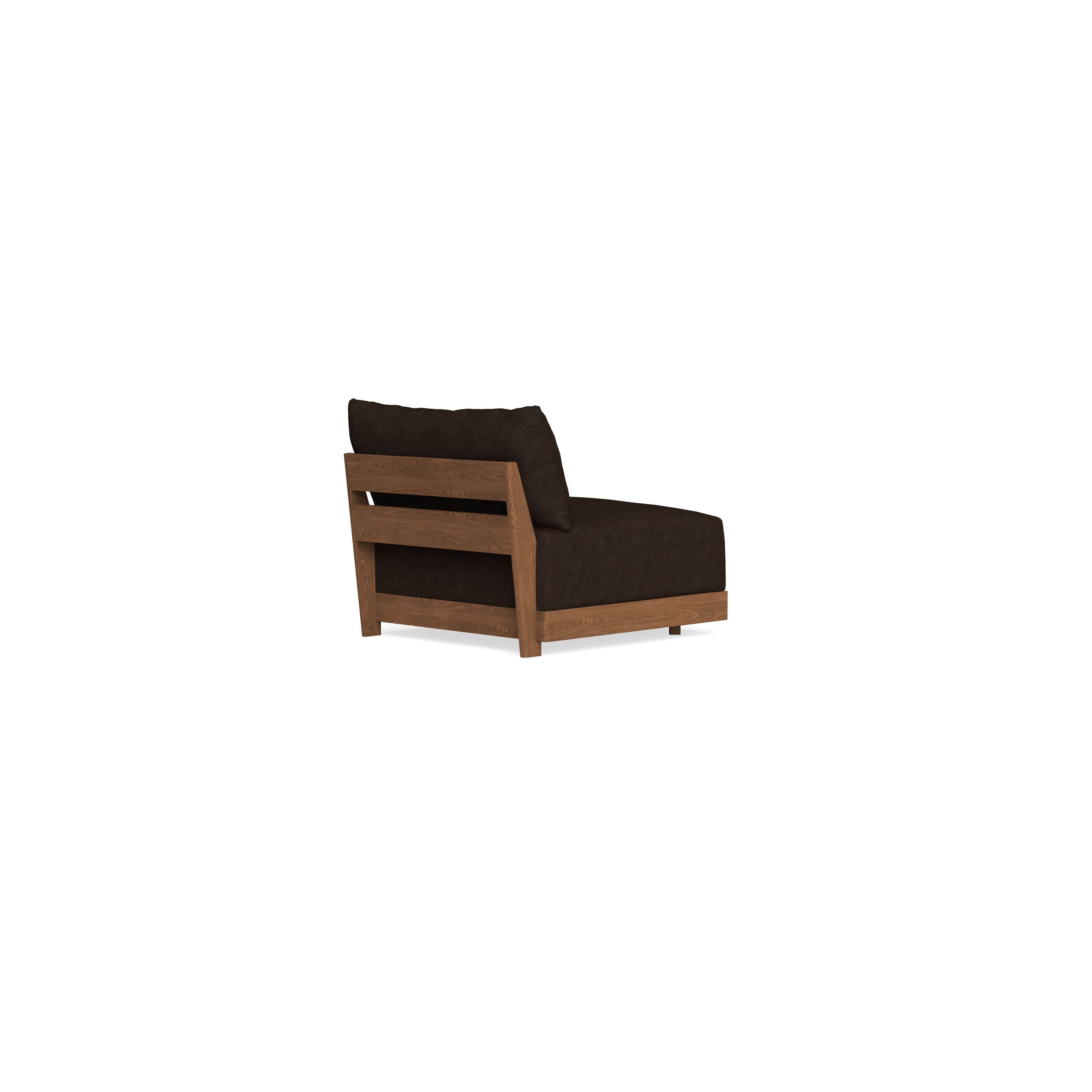 Modular Bondi Espresso Armless Chair in Espresso | Memory Foam Blend