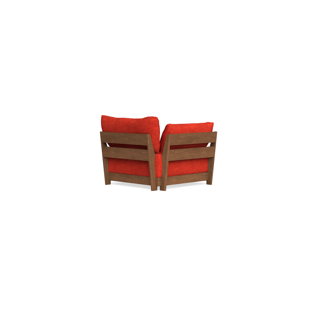 Modular Bondi Espresso End Chair in Poppy Orange | Classic Blend