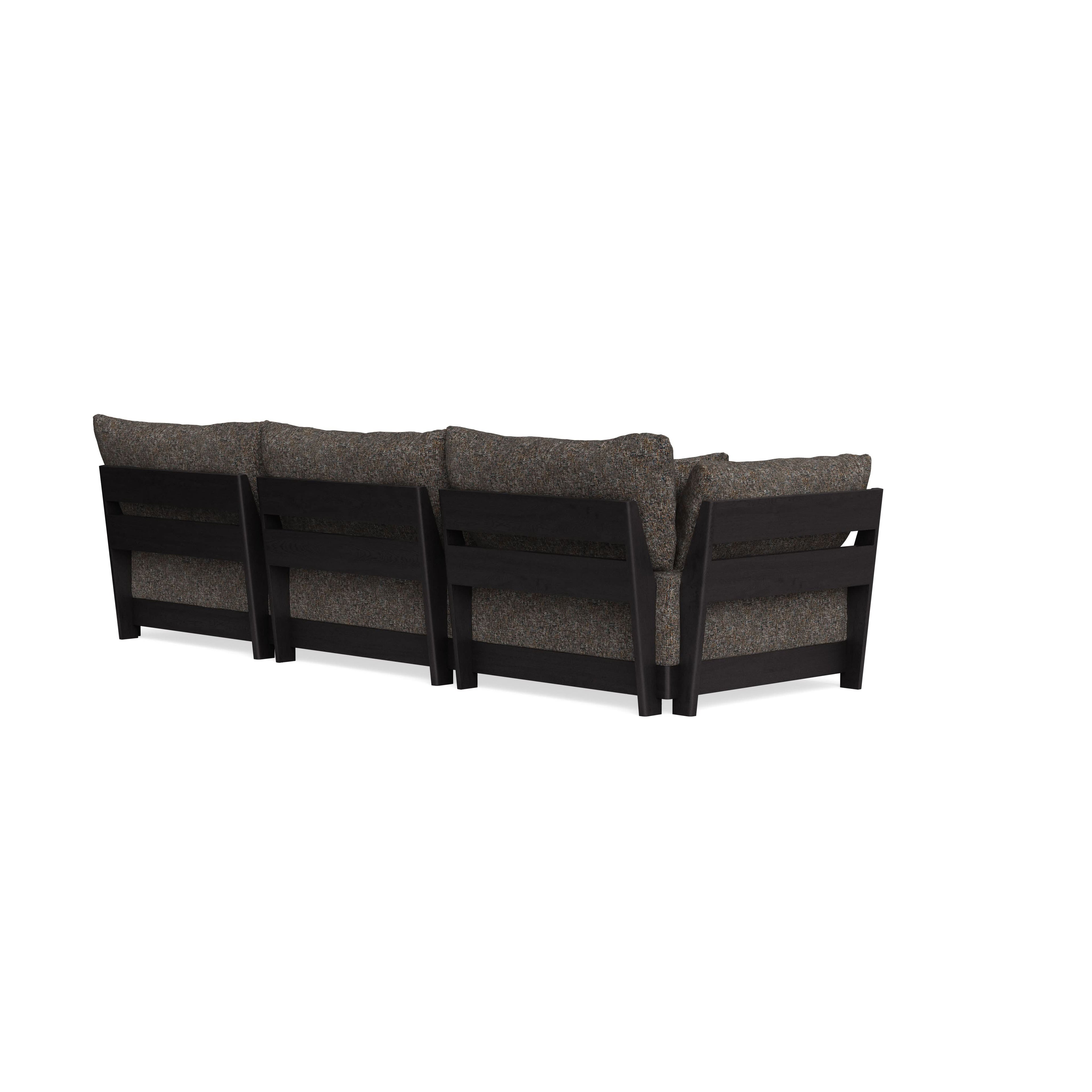 Modular Bondi Black 3-Seater Sofa in Eclipse | Memory Foam Blend