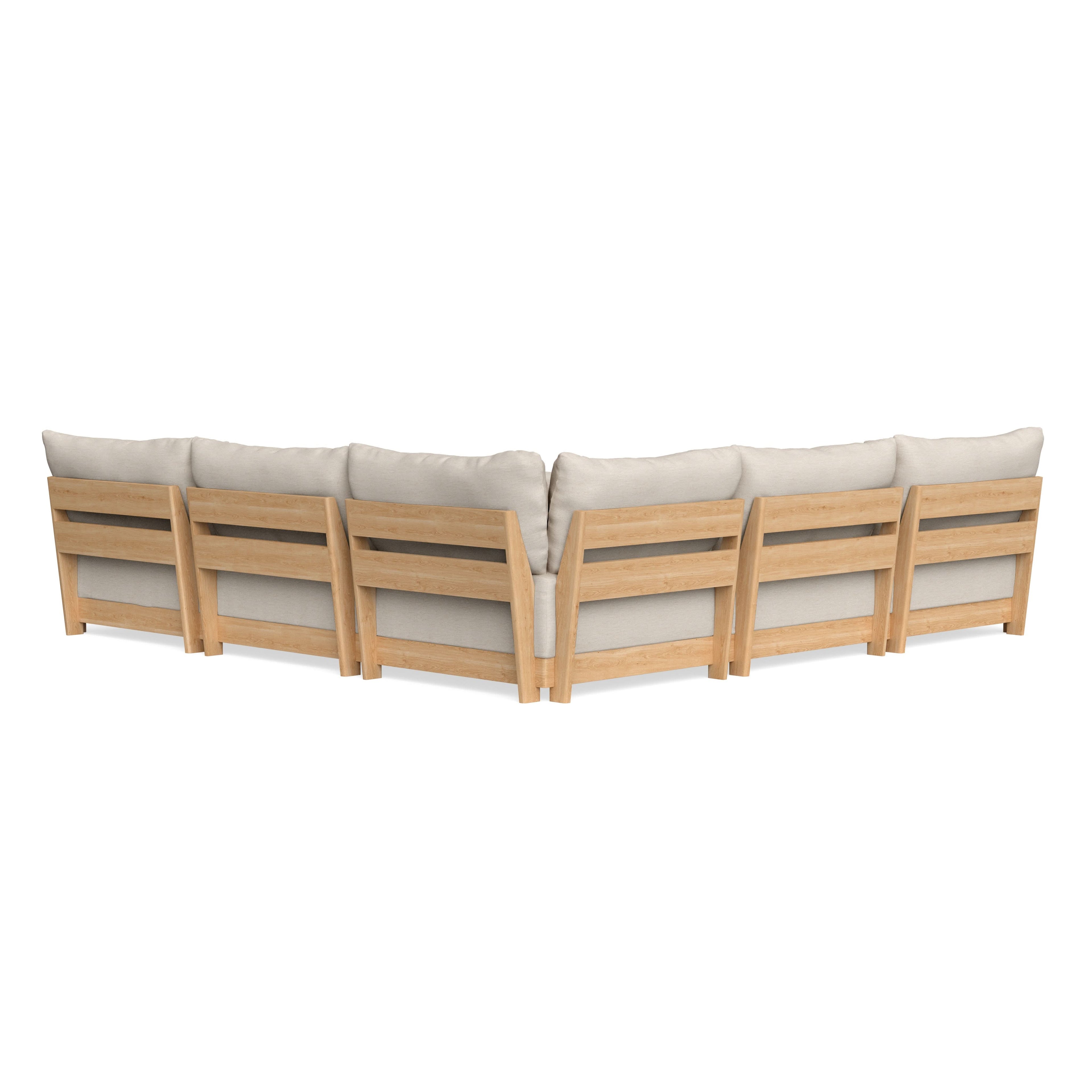 Modular Bondi Latte 5-Seater Corner Sectional in Seashell | Classic Blend