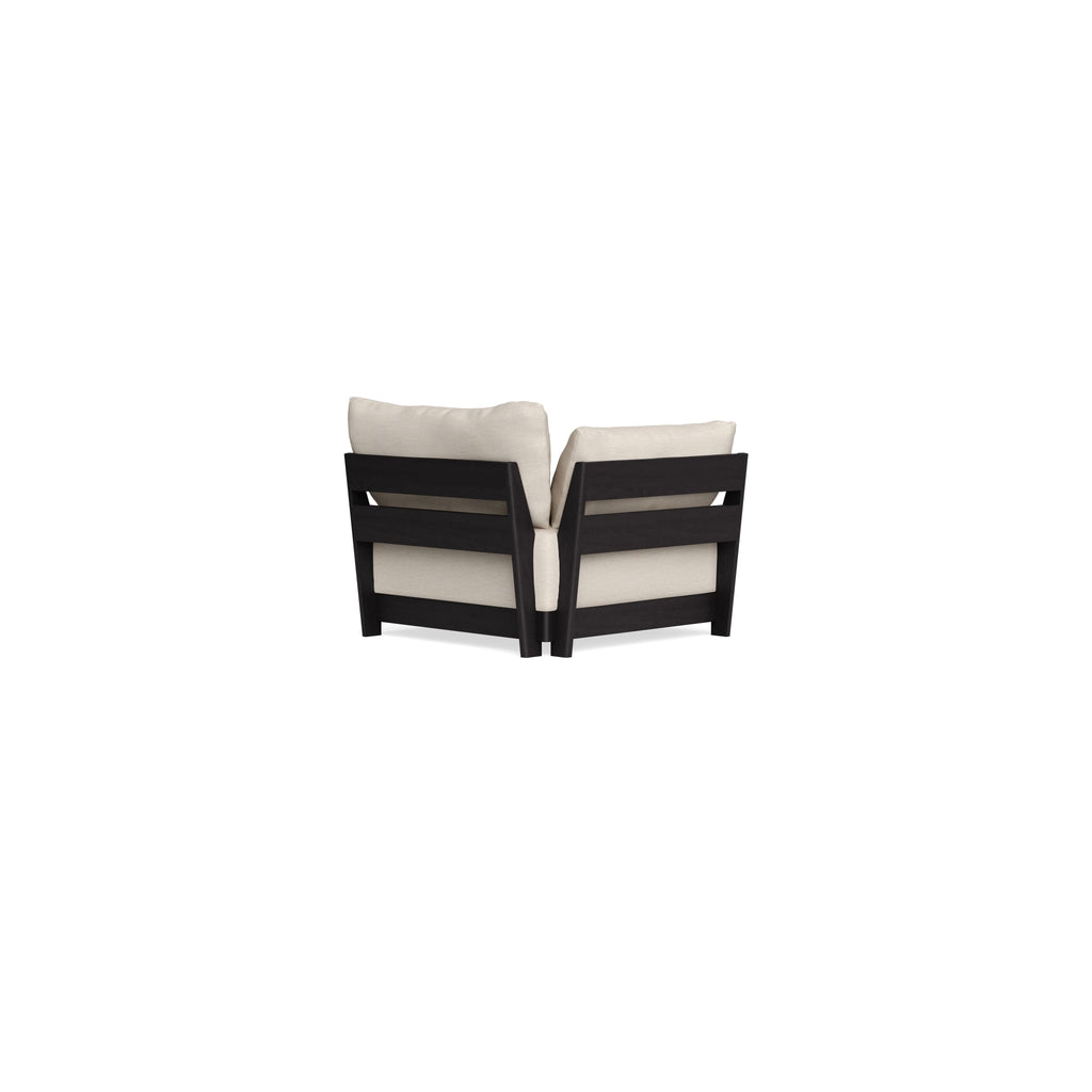 Modular Bondi Black End Chair in Seashell | Memory Foam Blend