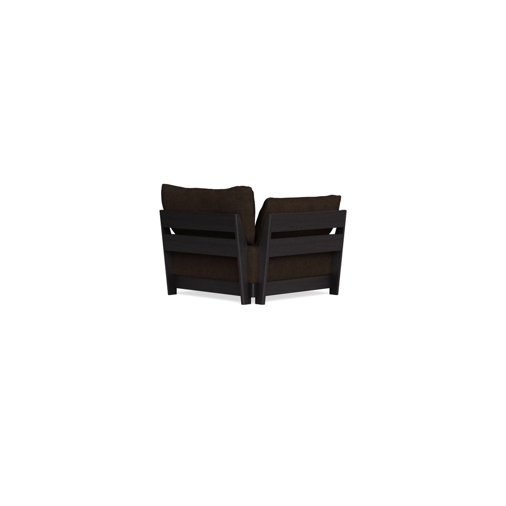 Modular Bondi Black End Chair in Espresso | Memory Foam Blend