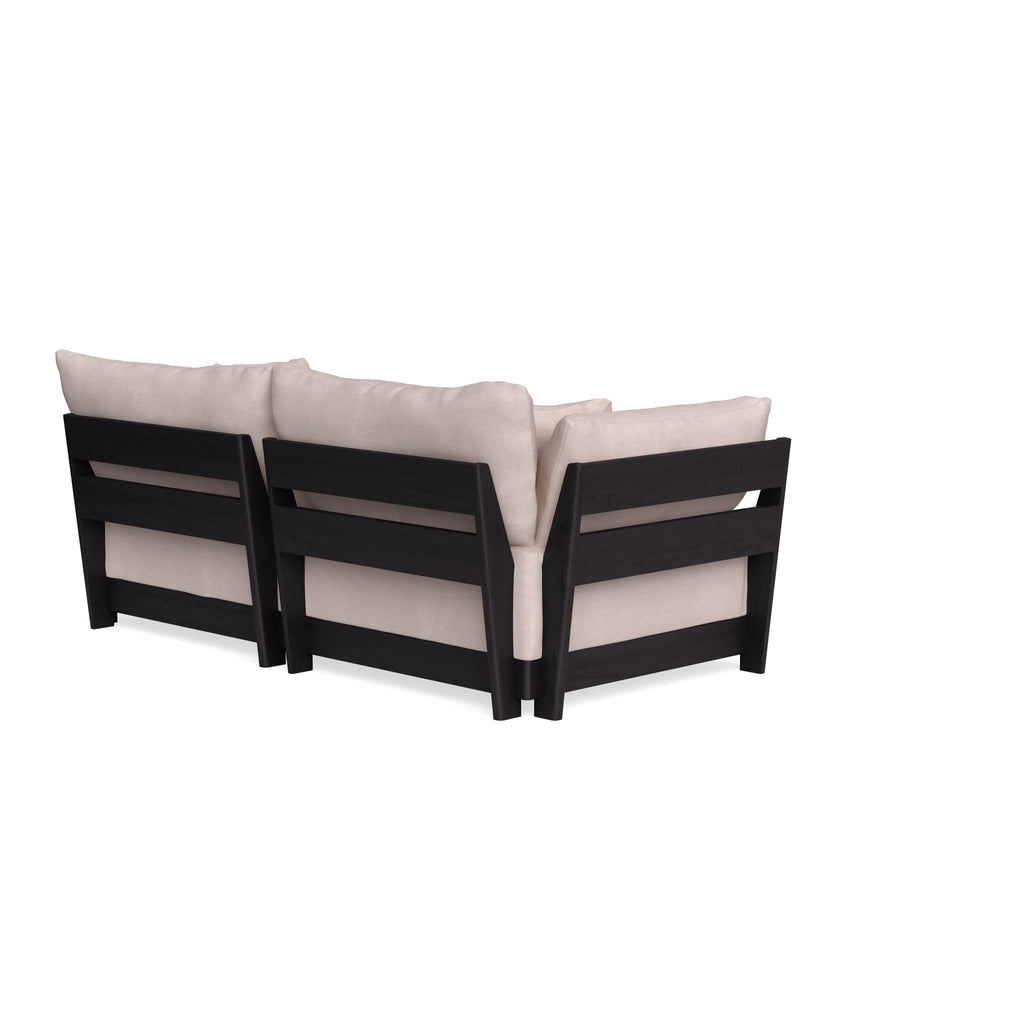 Modular Bondi Black 2-Seater Sofa in Blush | Classic Blend