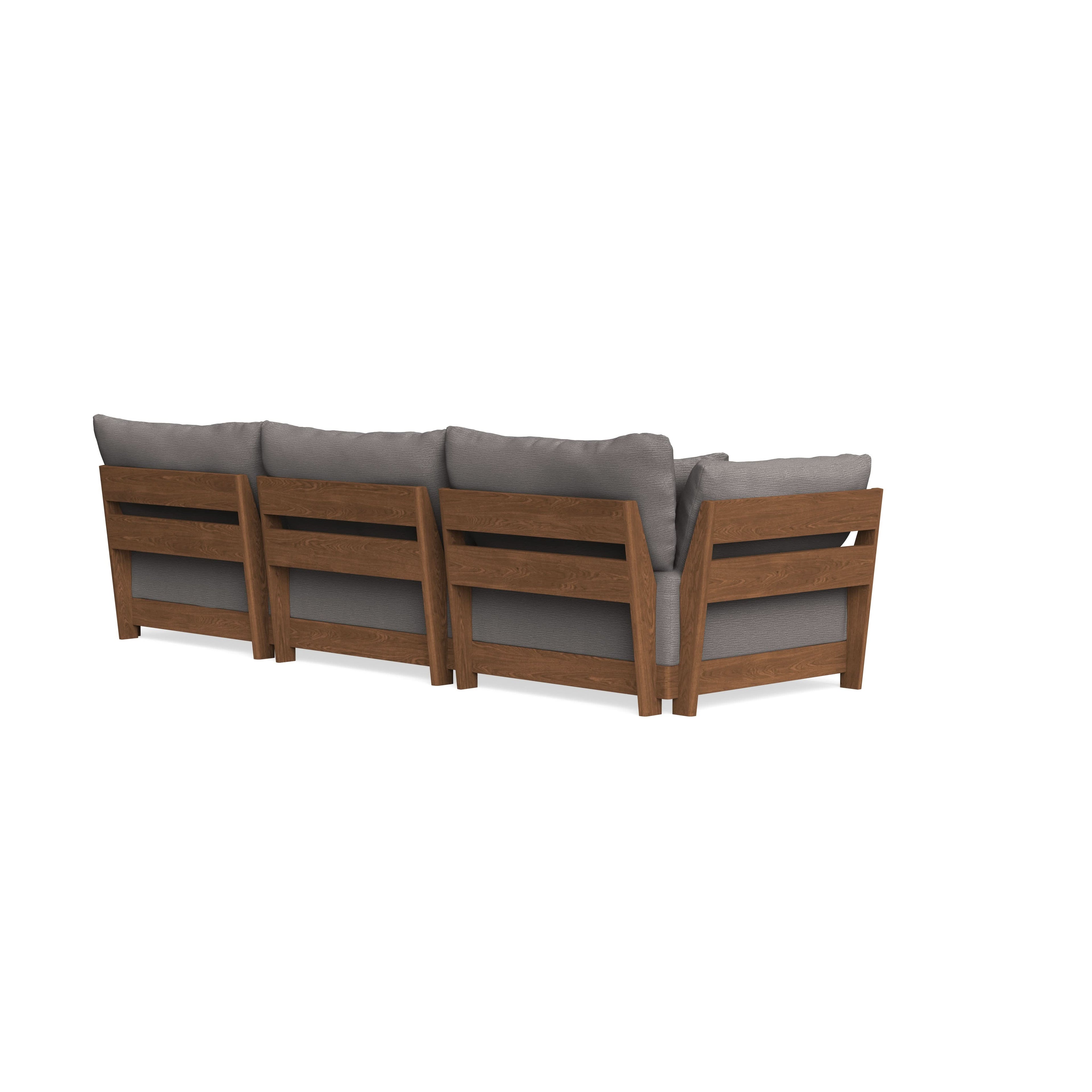 Modular Bondi Espresso 3-Seater Sofa in Cement | Memory Foam Blend