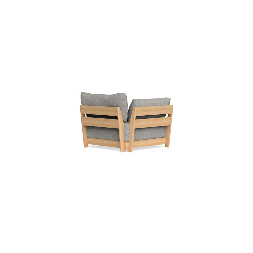 Modular Bondi Latte End Chair in Fog | Memory Foam Blend