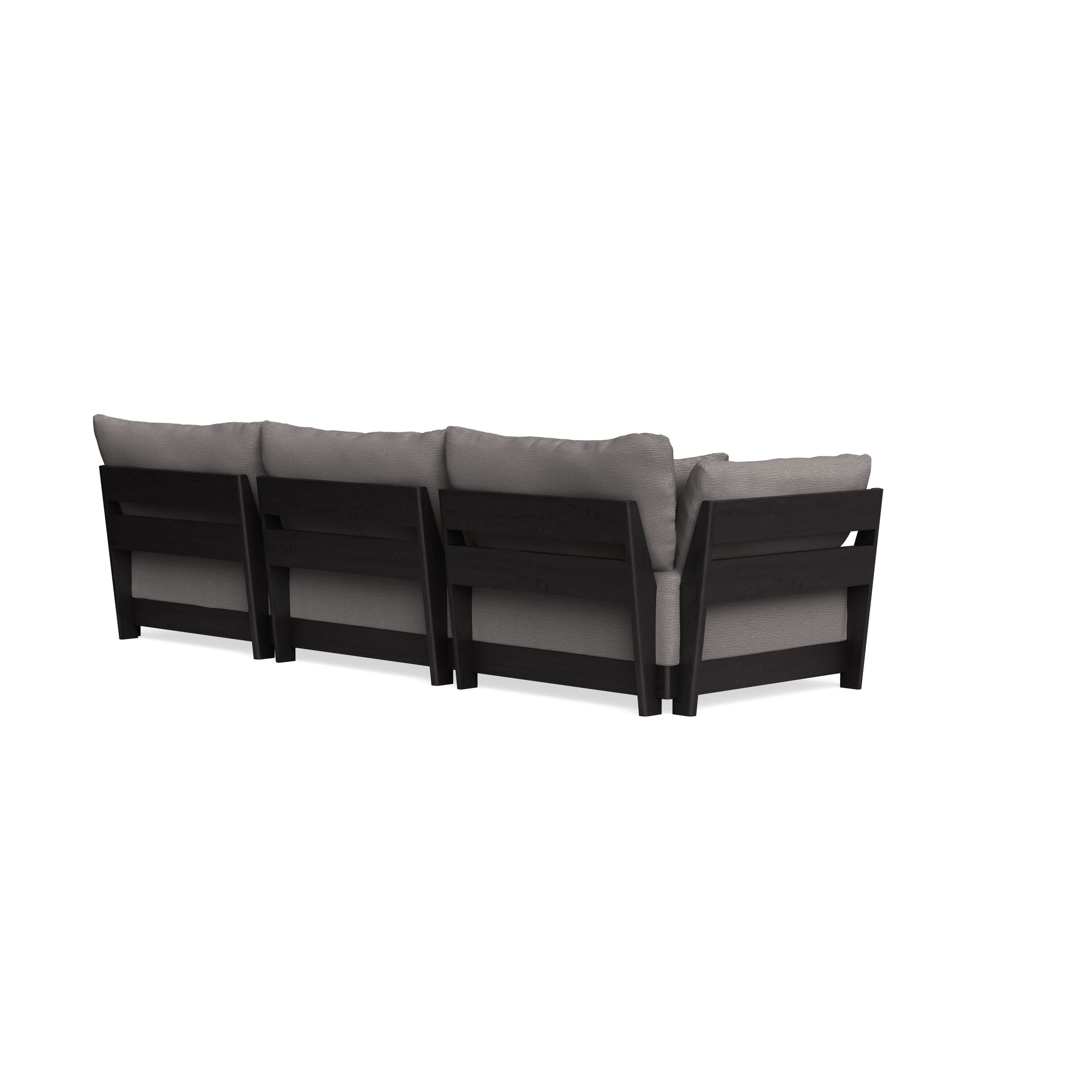 Modular Bondi Black 3-Seater Sofa in Cement | Classic Blend