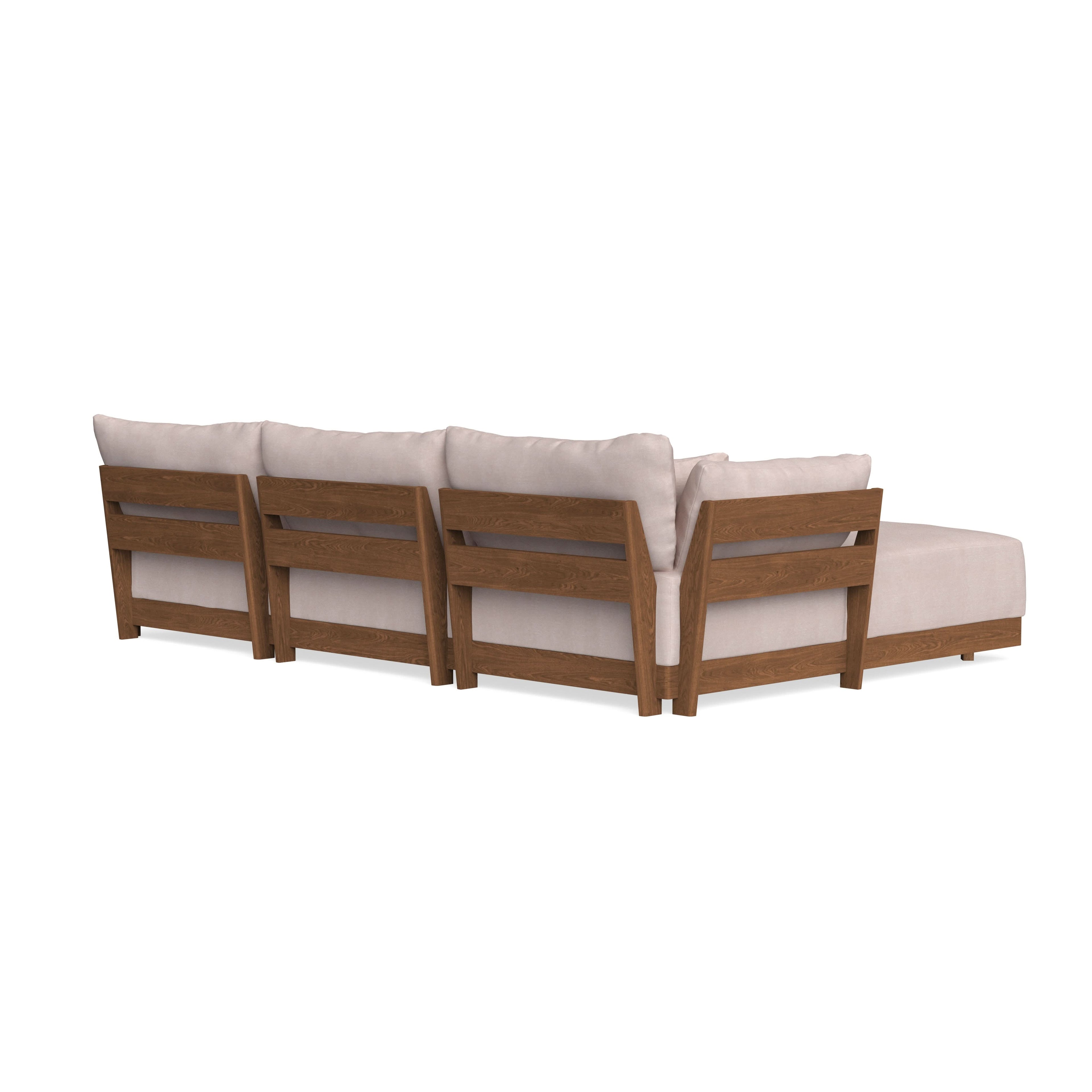 Modular Bondi Espresso 3-Seater Sectional in Blush | Classic Blend