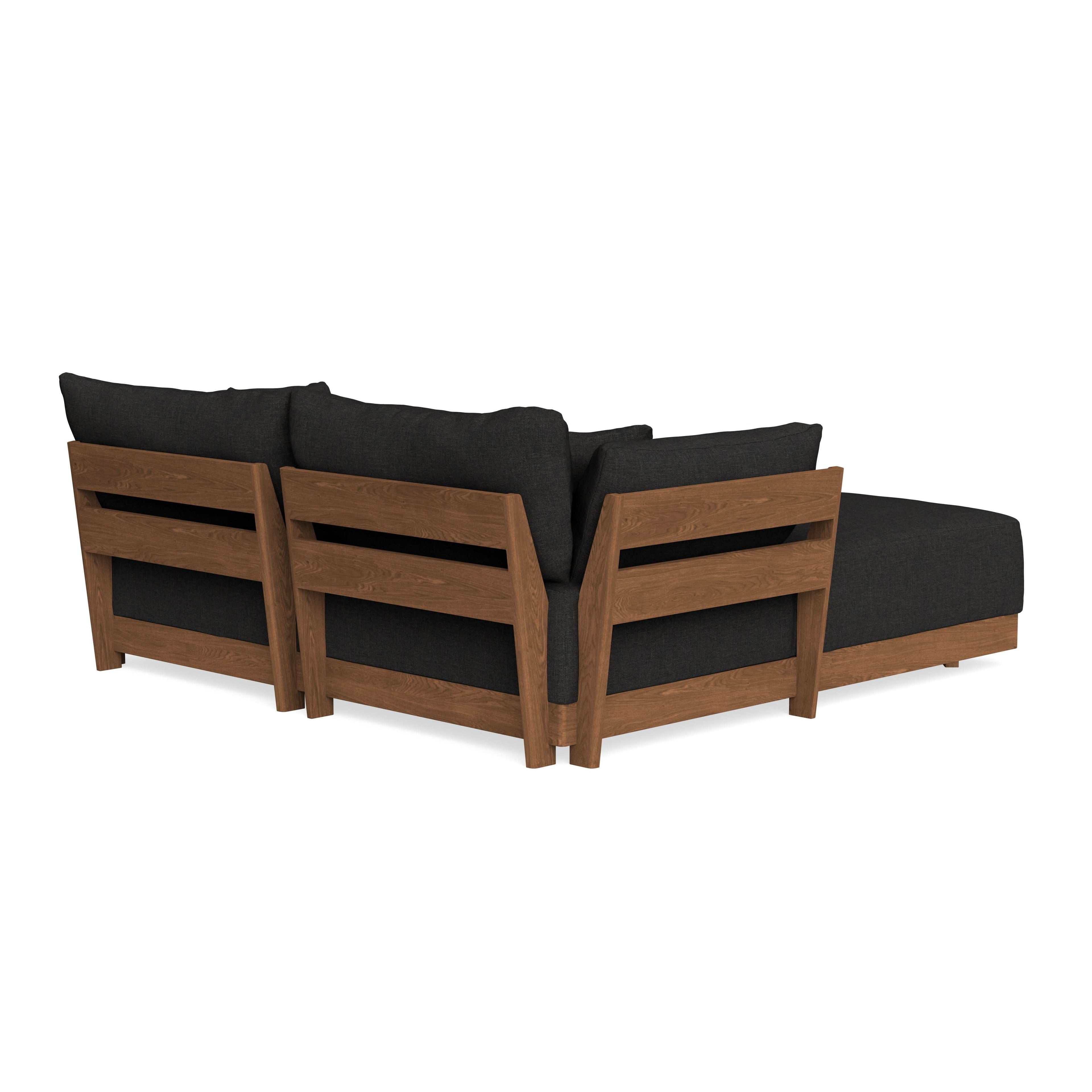 Modular Bondi Espresso 2-Seater Sectional in Peppercorn | Classic Blend