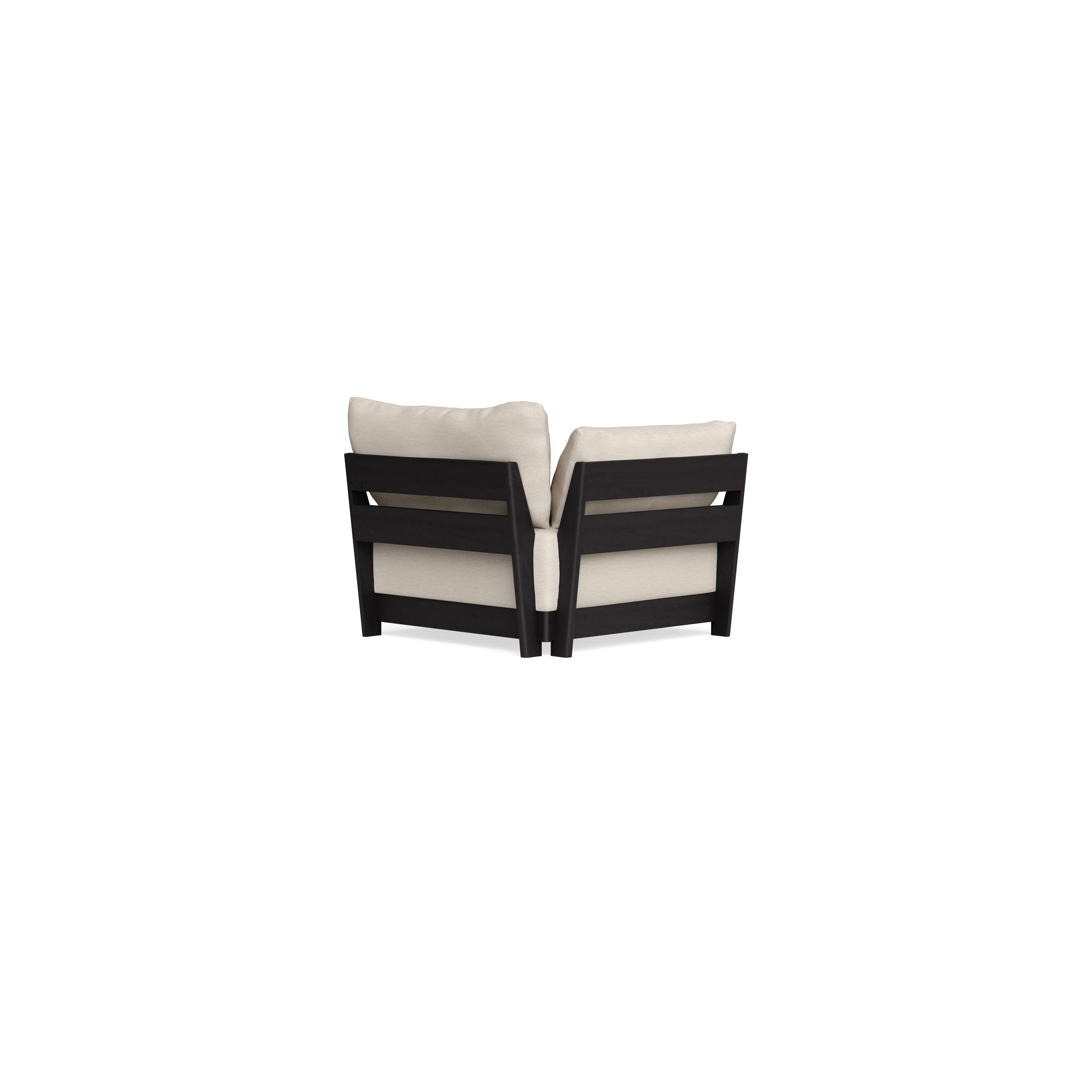 Modular Bondi Black End Chair in Seashell | Classic Blend