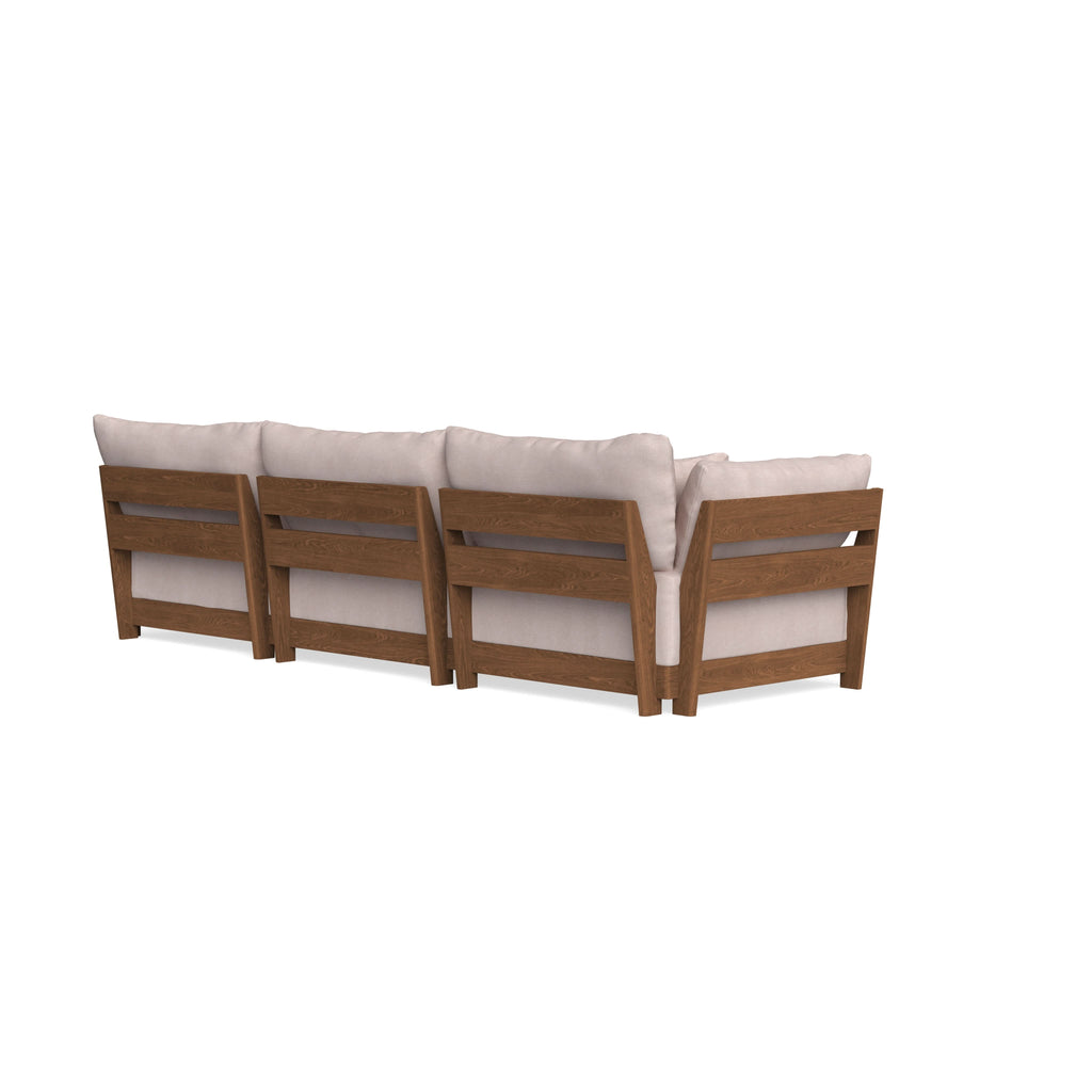 Modular Bondi Espresso 3-Seater Sofa in Blush | Classic Blend
