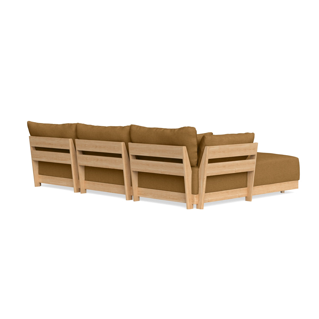 Modular Bondi Latte 3-Seater Daybed Sofa Sectional in Dijon | Memory Foam Blend
