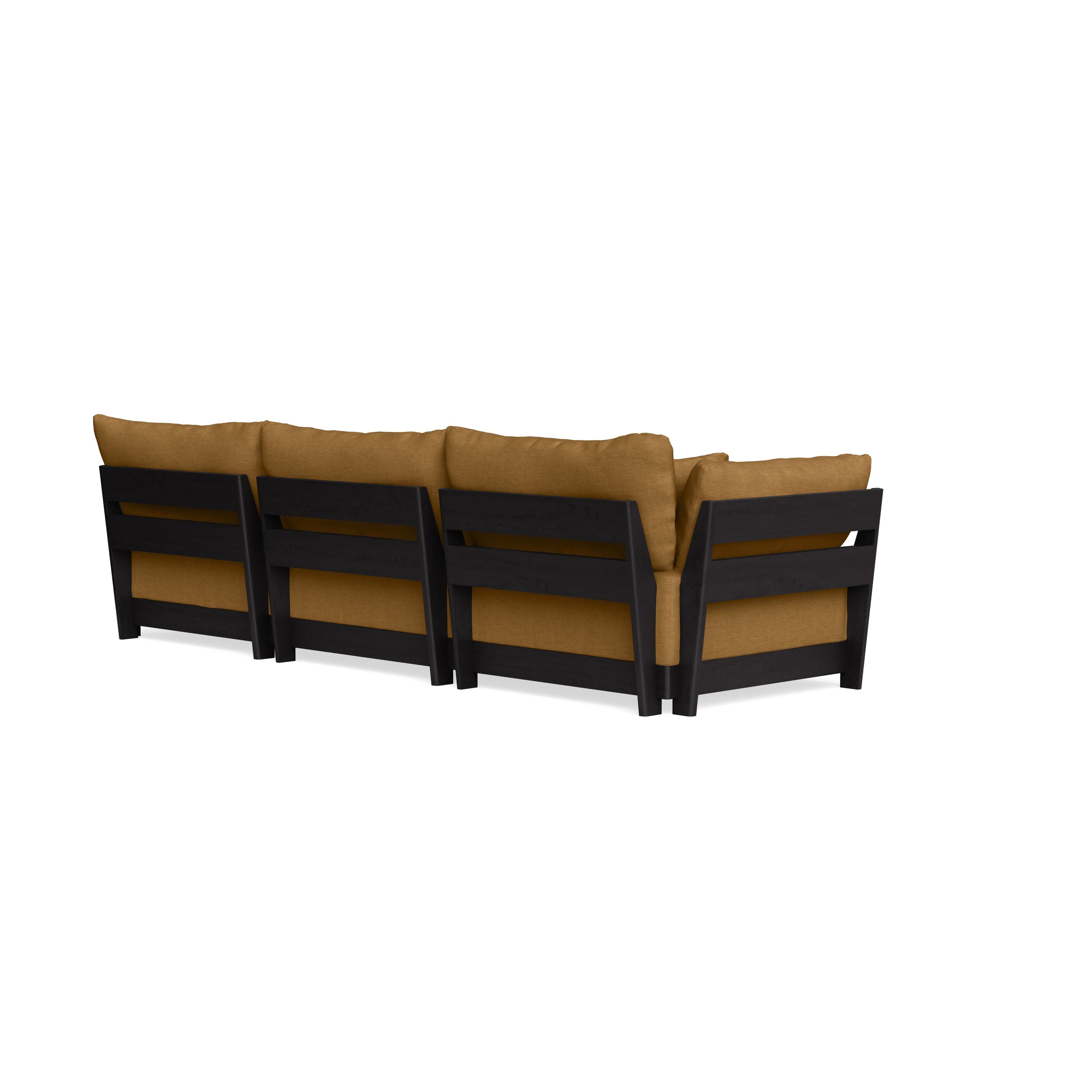 Modular Bondi Black 3-Seater Sofa in Dijon | Memory Foam Blend