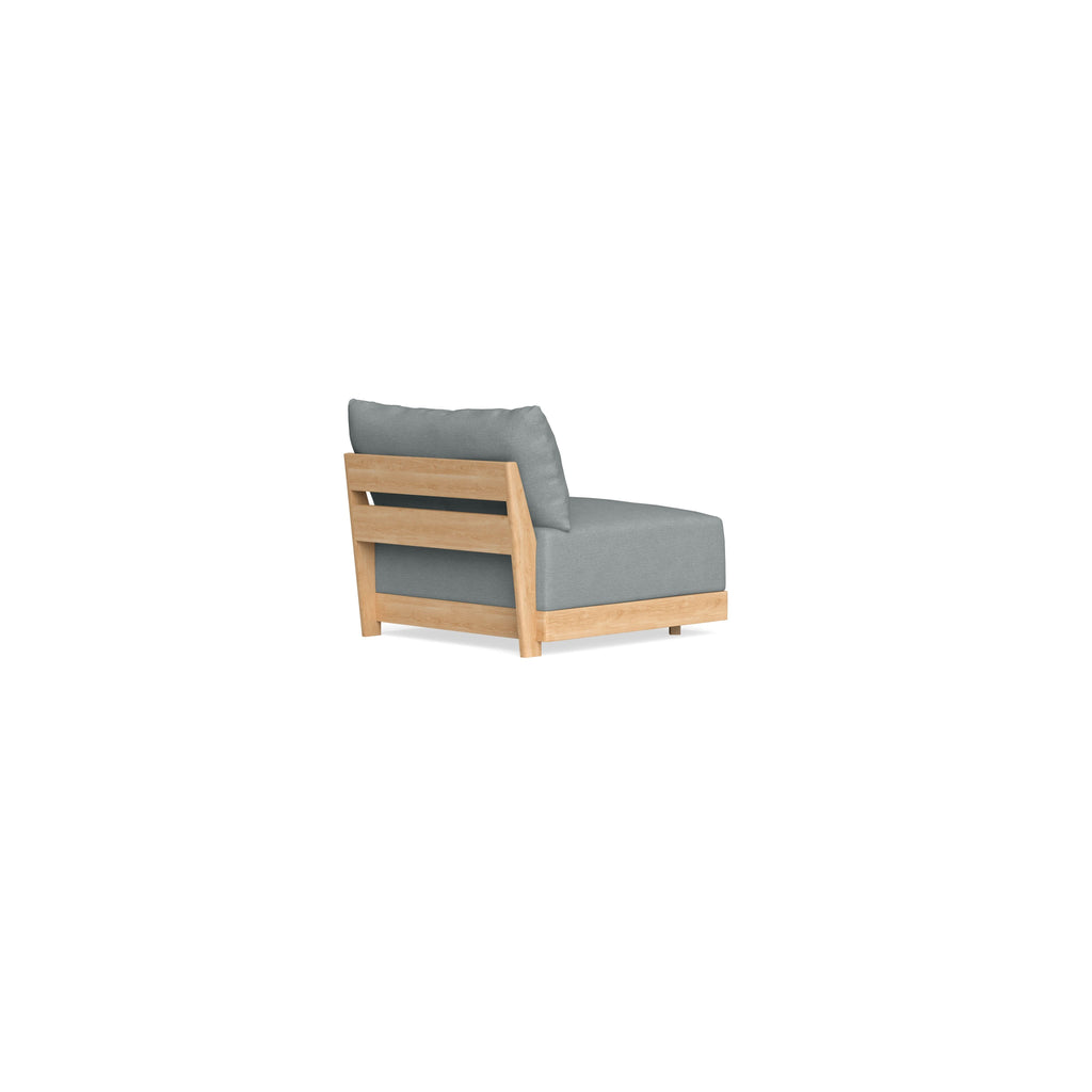 Modular Bondi Latte Armless Chair in Light Steel | Classic Blend