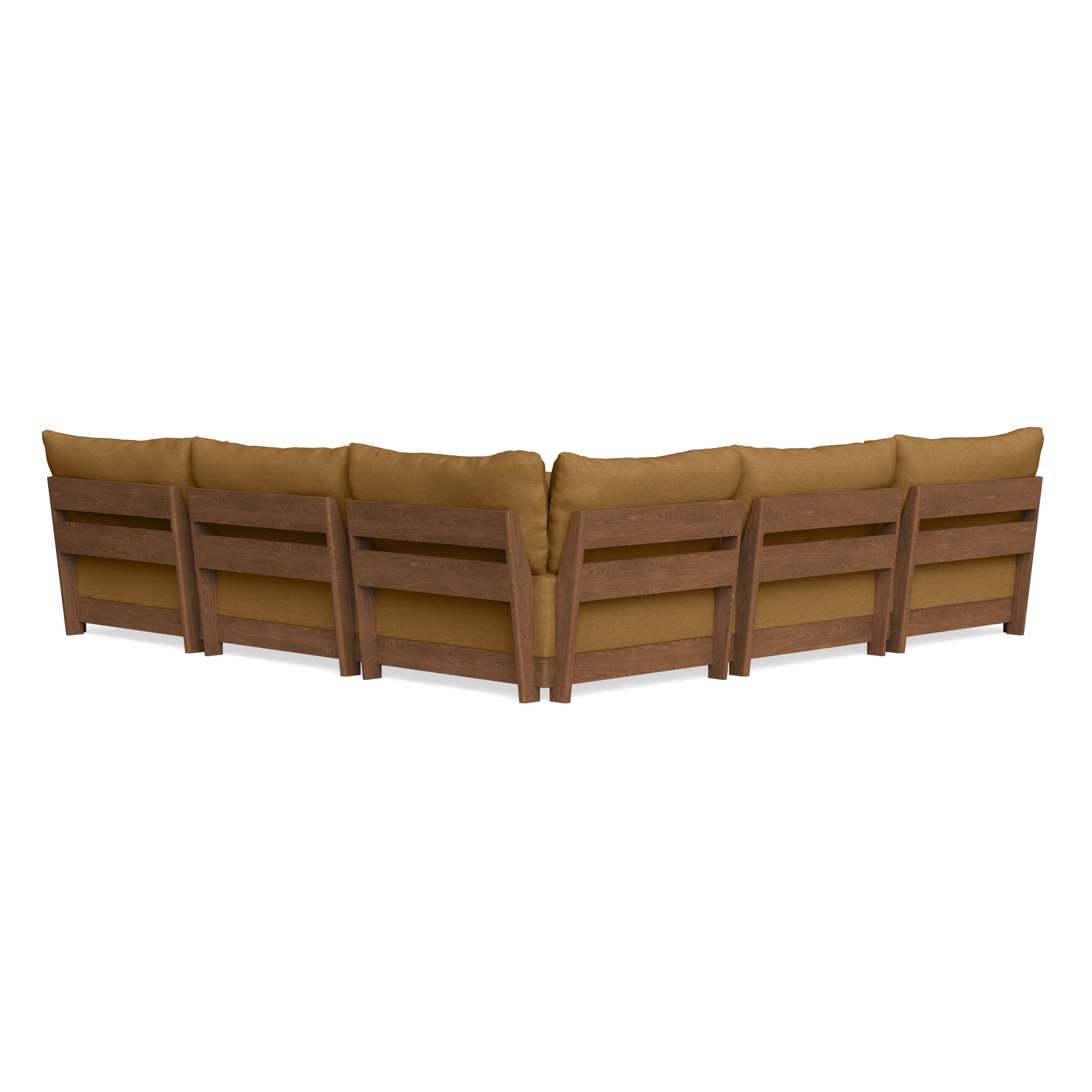 Modular Bondi Espresso 5-Seater Corner Sectional + Ottoman in Dijon | Classic Blend