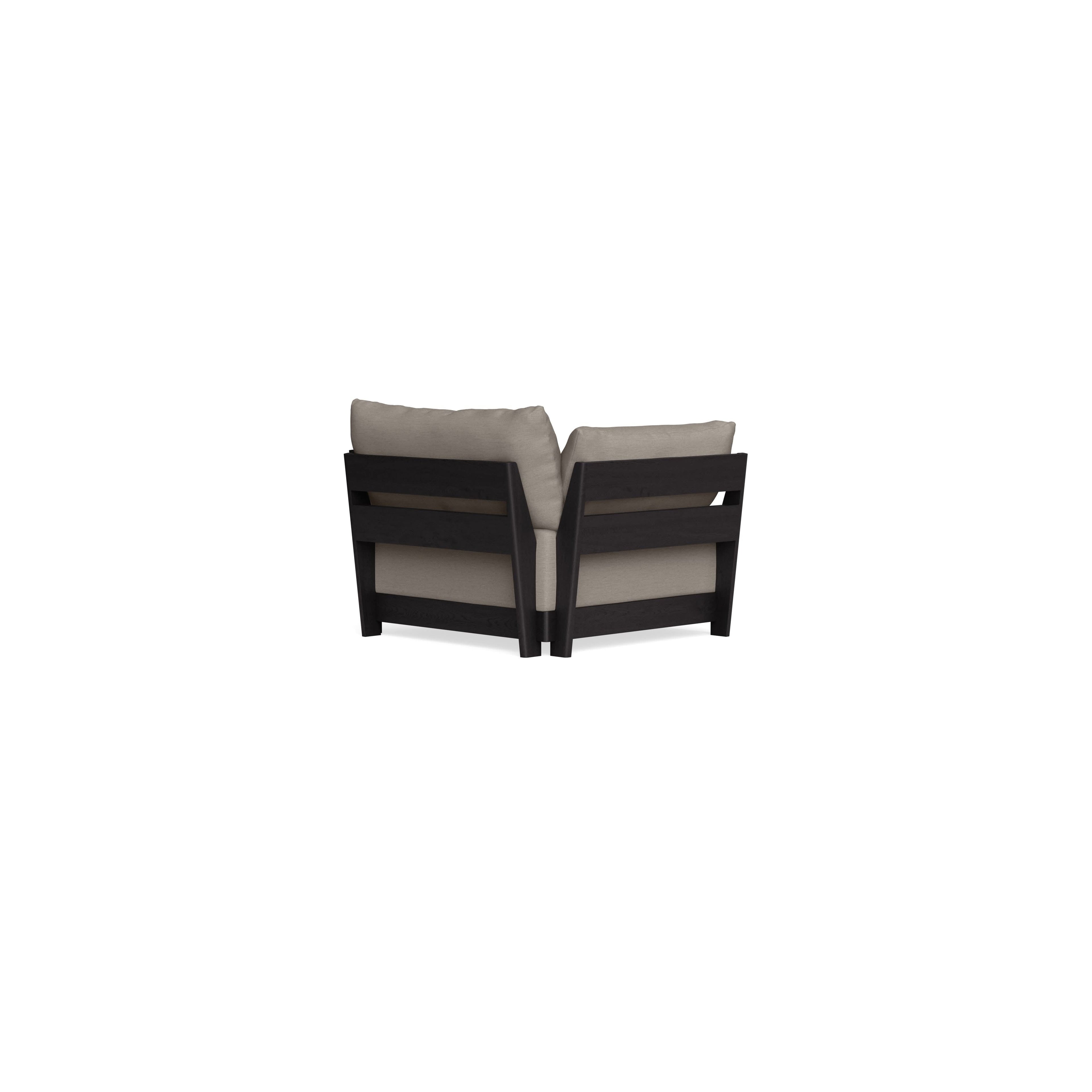 Modular Bondi Black Armchair in Cinder Gray | Memory Foam Blend
