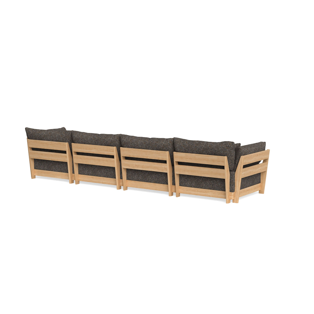 Modular Bondi Latte 4-Seater Sofa in Eclipse | Memory Foam Blend
