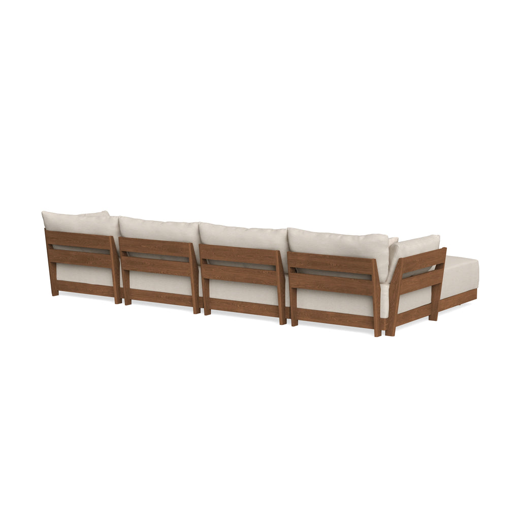 Modular Bondi Espresso 4-Seater U-Sectional in Seashell | Classic Blend
