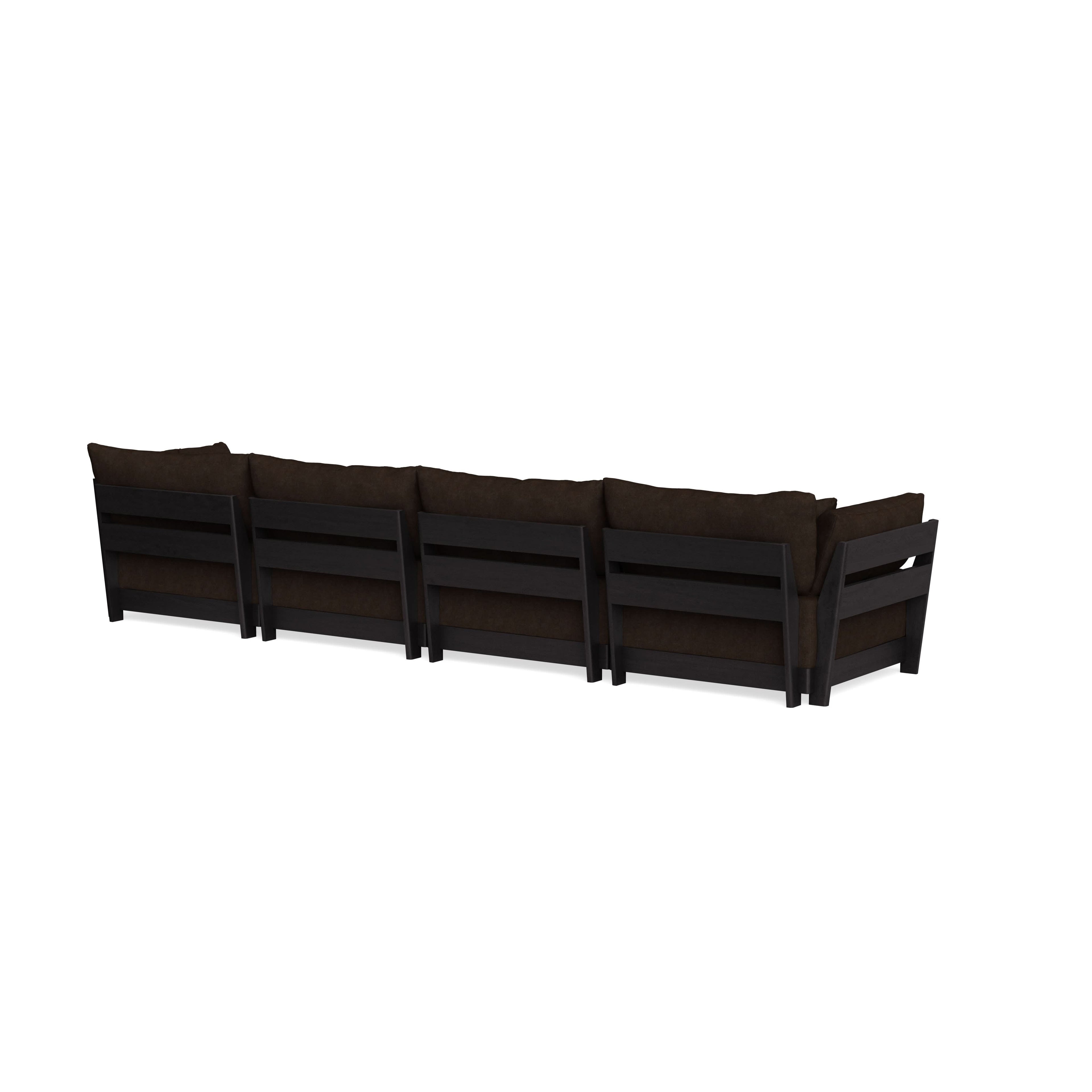 Modular Bondi Black 4-Seater Sofa in Espresso | Classic Blend