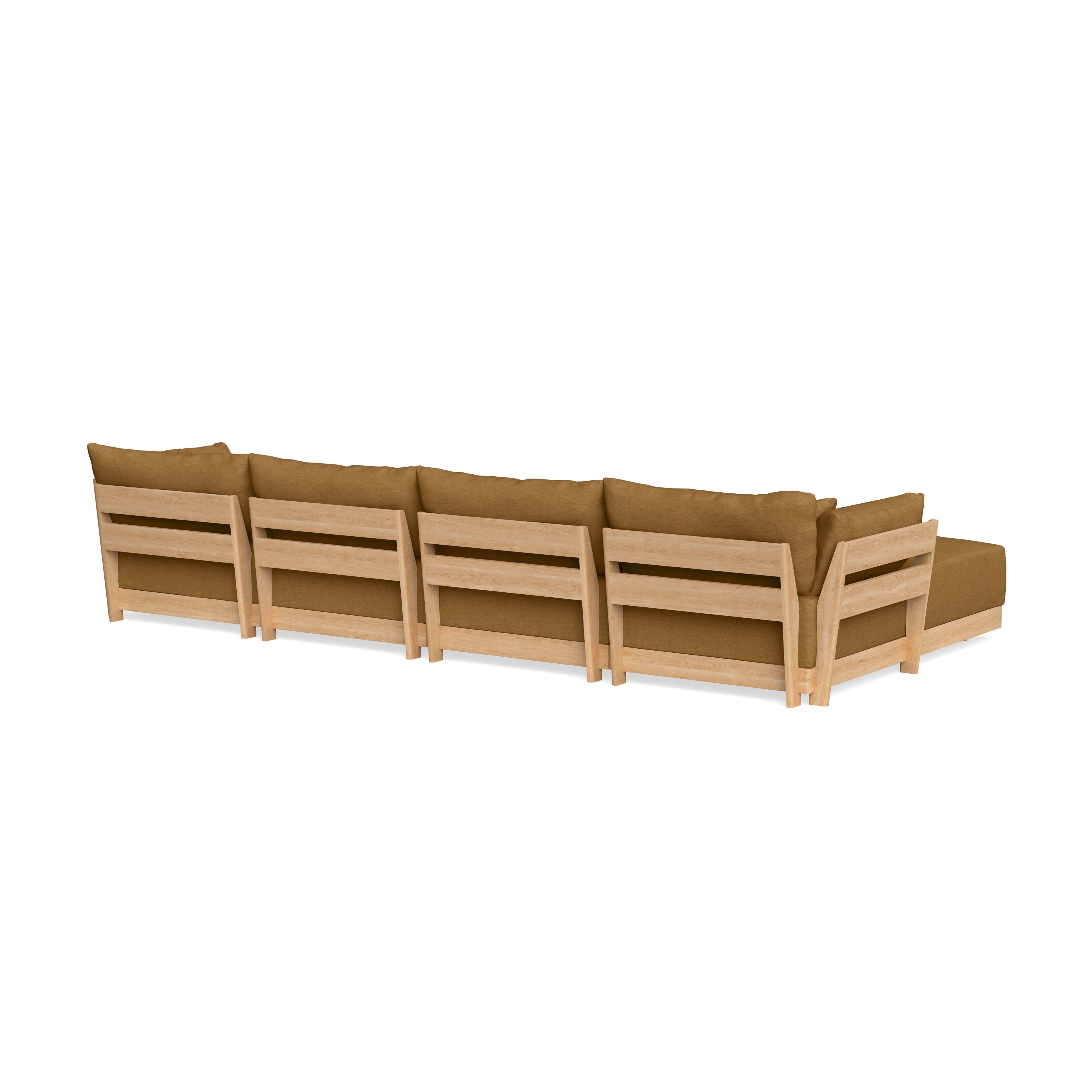 Modular Bondi Latte 4-Seater U-Sectional in Dijon | Classic Blend