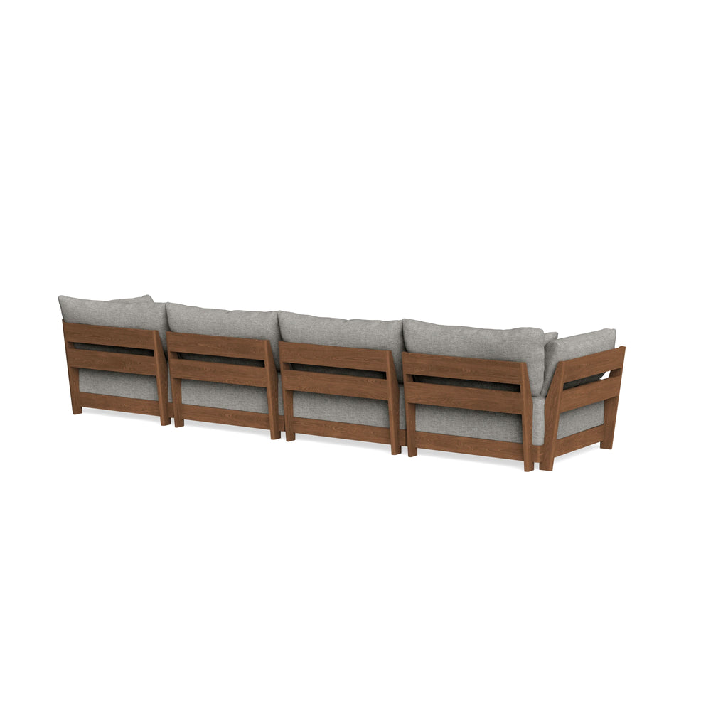 Modular Bondi Espresso 4-Seater Sofa in Fog | Classic Blend