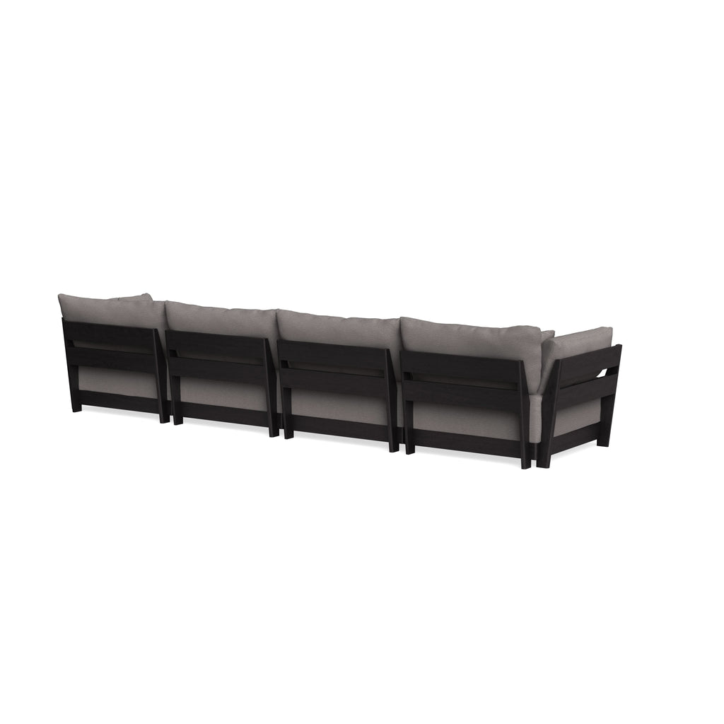 Modular Bondi Black 4-Seater Sofa in Cement | Classic Blend