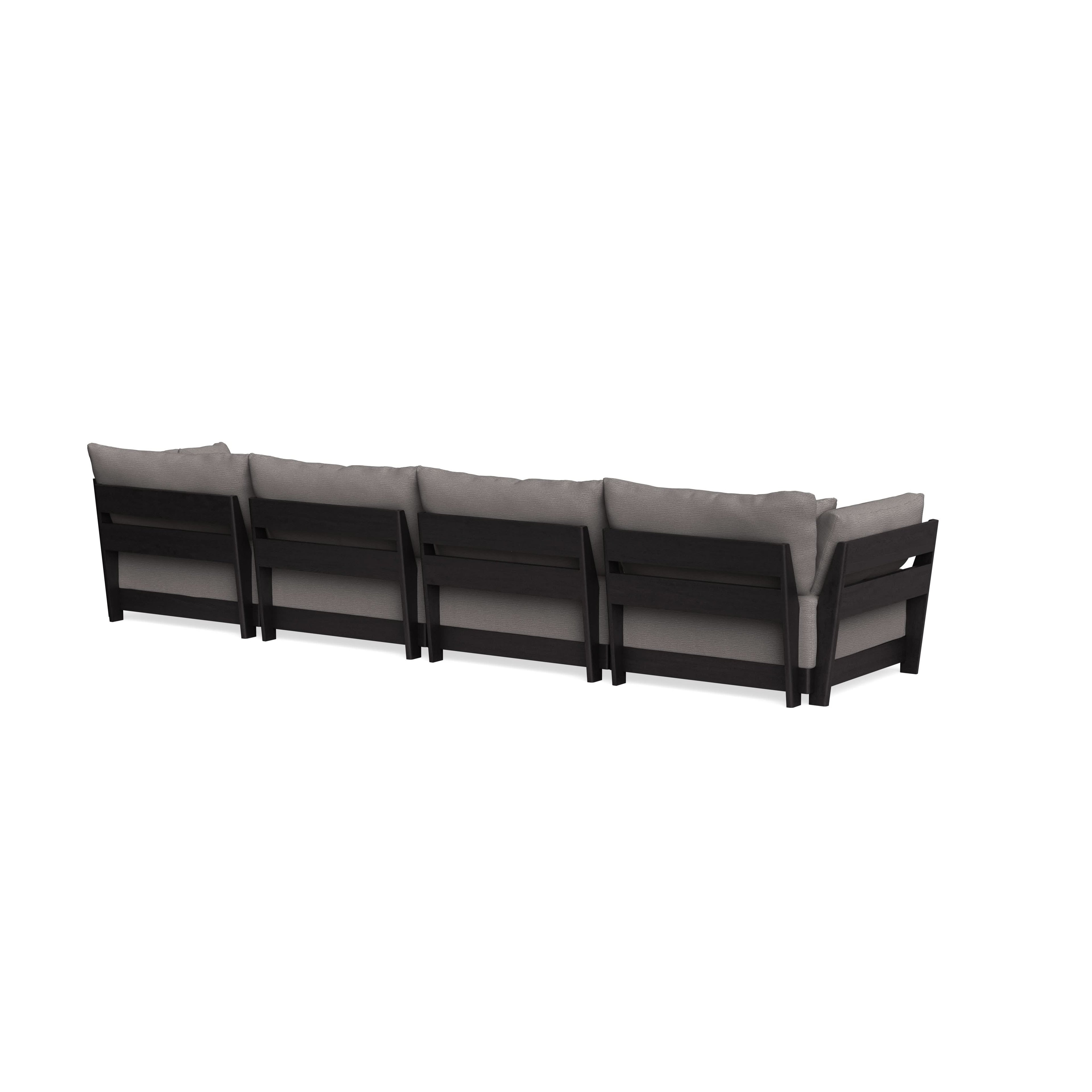 Modular Bondi Black 4-Seater Sofa in Cement | Classic Blend