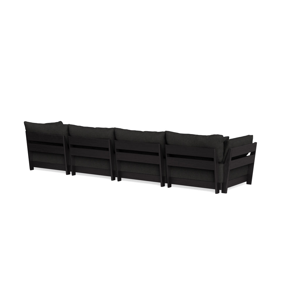 Modular Bondi Black 4-Seater Sofa in Peppercorn | Classic Blend