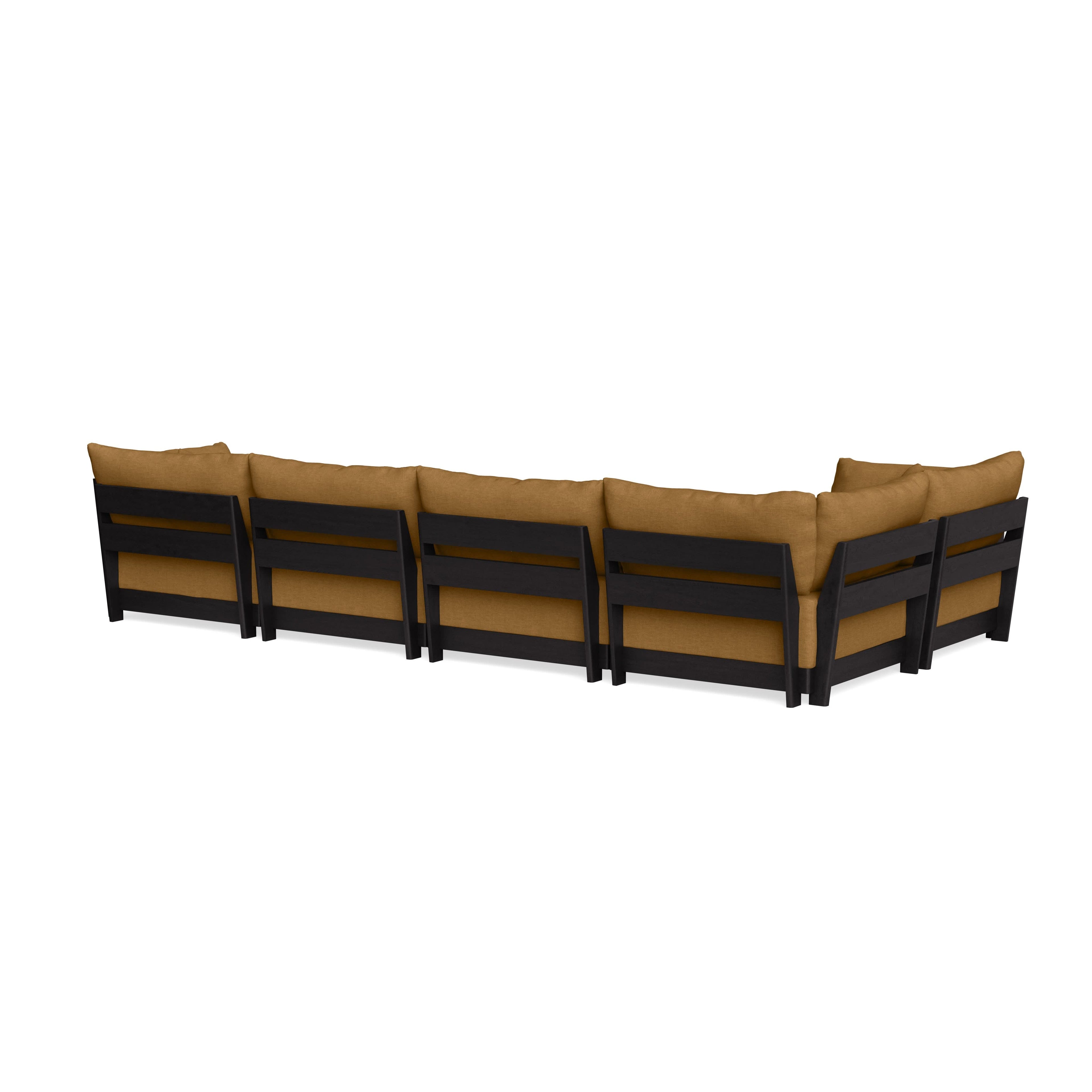Modular Bondi Black 5-Seater L-Sectional in Dijon | Classic Blend