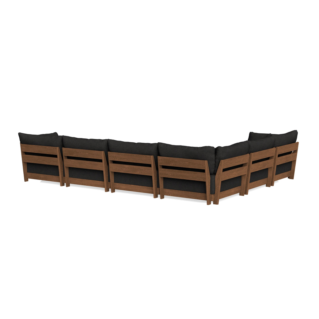 Modular Bondi Espresso 6-Seater Corner Sectional in Peppercorn | Classic Blend