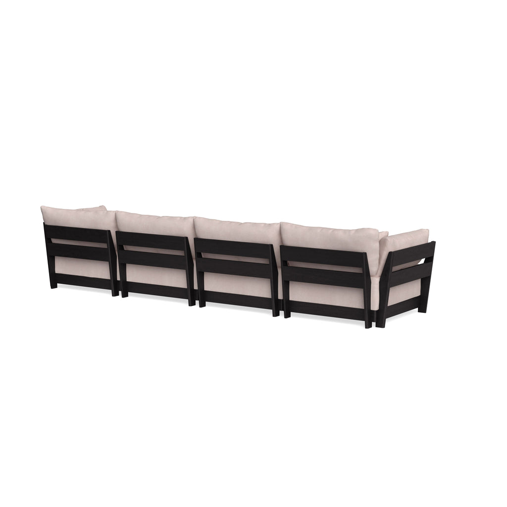 Modular Bondi Black 4-Seater Sofa in Blush | Memory Foam Blend