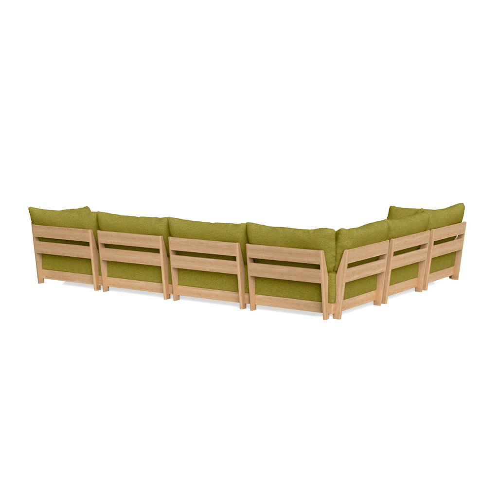 Modular Bondi Latte 6-Seater Corner Sectional in Avocado | Memory Foam Blend