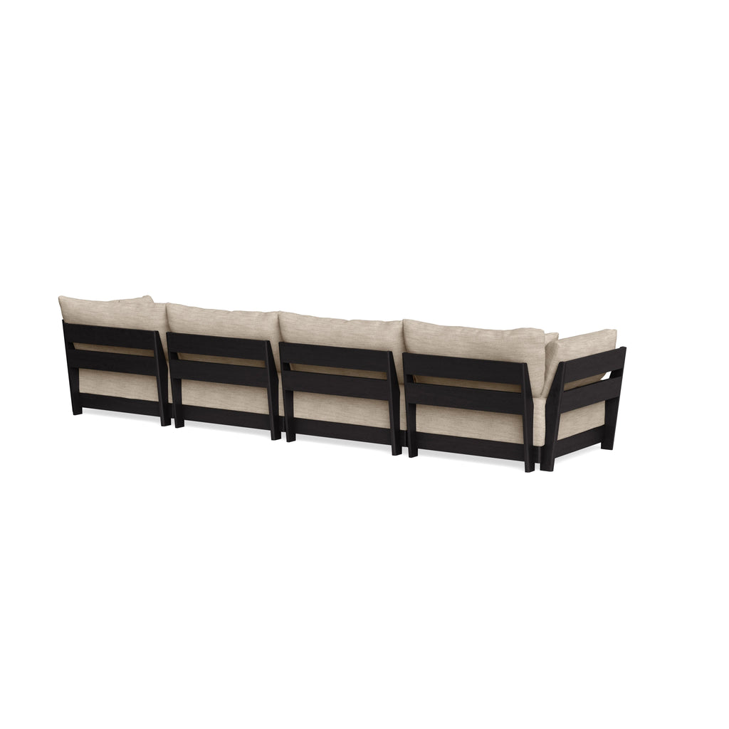 Modular Bondi Black 4-Seater Sofa in Wheat | Classic Blend