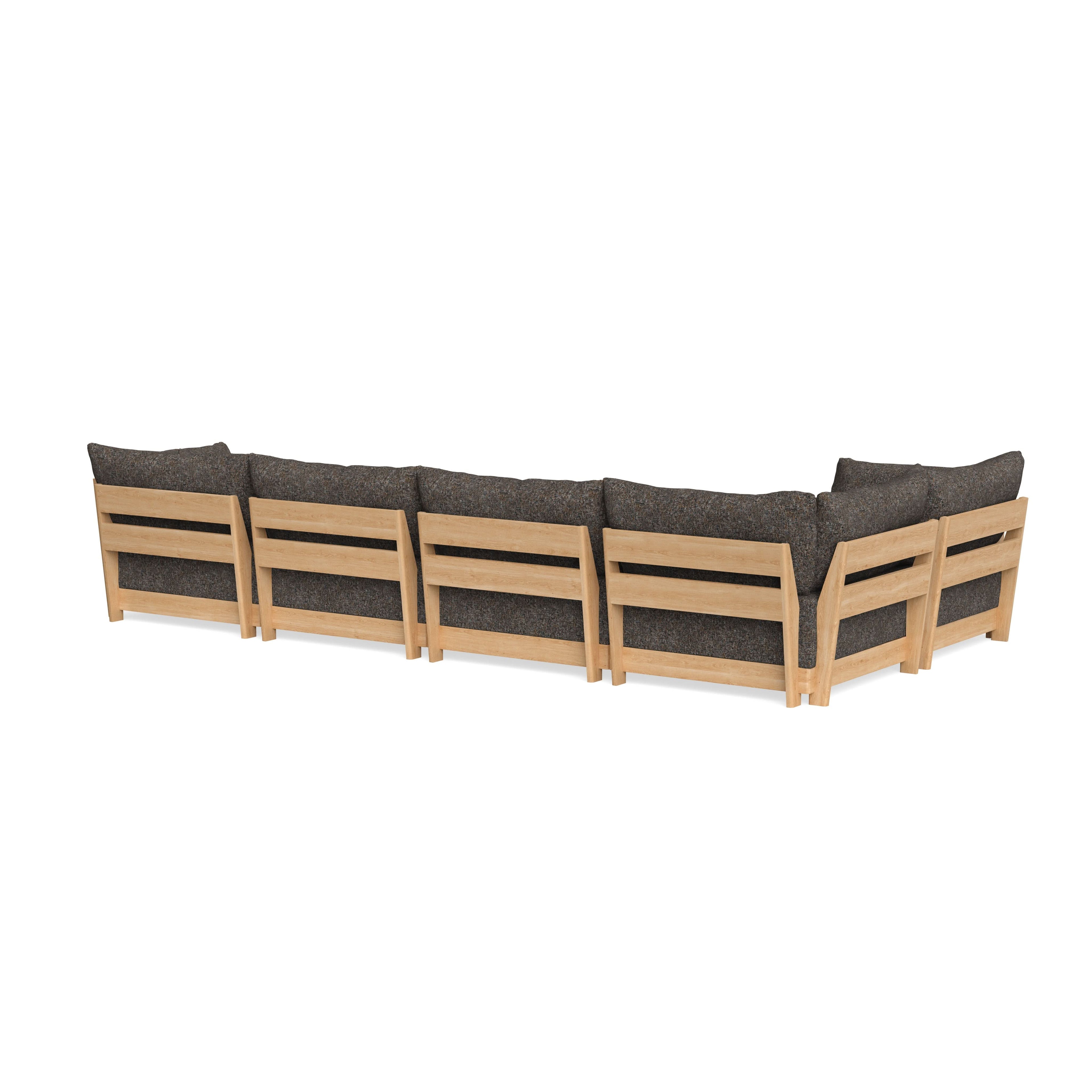 Modular Bondi Latte 5-Seater L-Sectional in Eclipse | Classic Blend