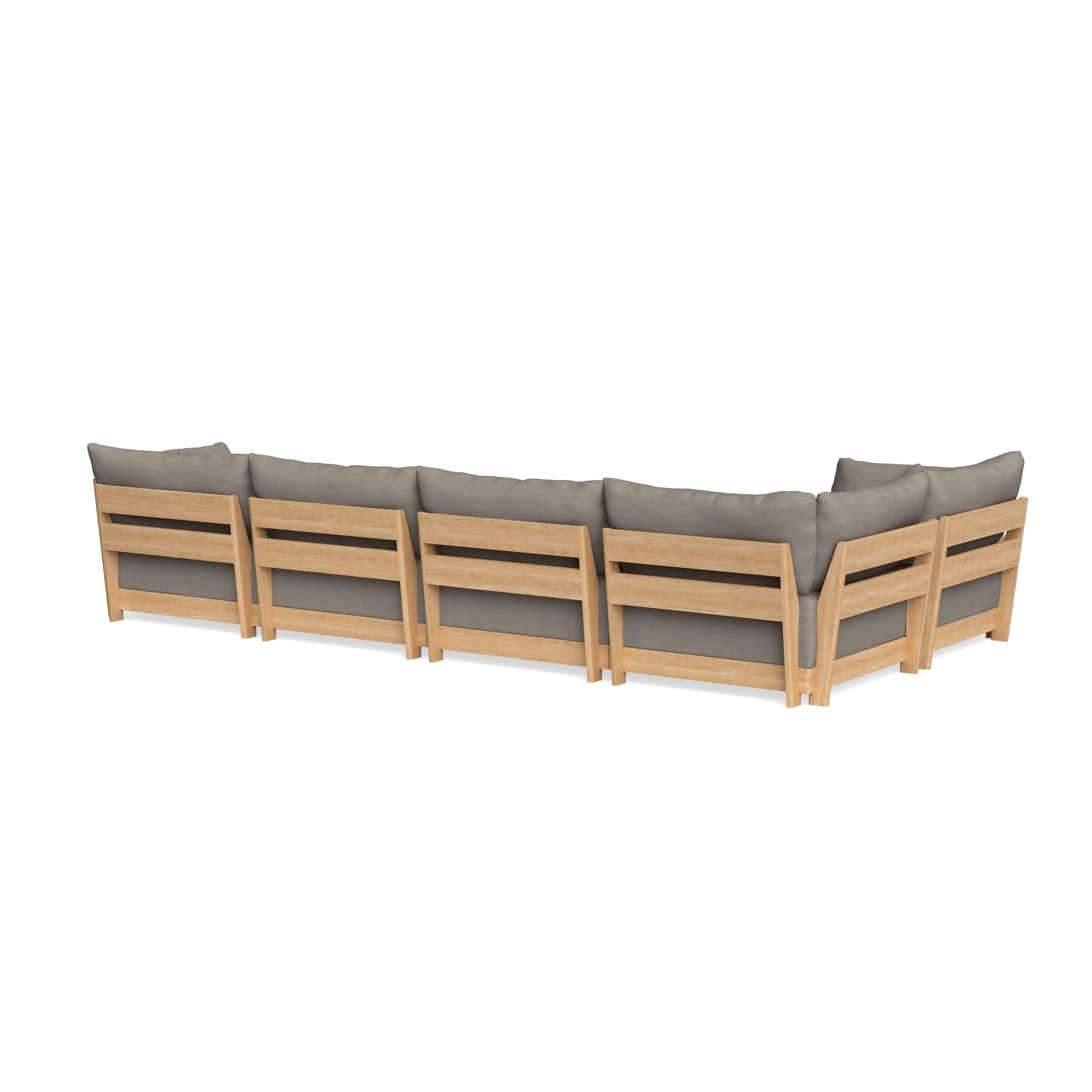 Modular Bondi Latte 5-Seater L-Sectional in Cinder Gray | Memory Foam Blend