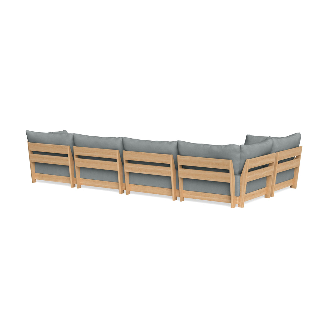 Slipcover Only - Modular Bondi 5-Seater L-Sectional in Light Steel