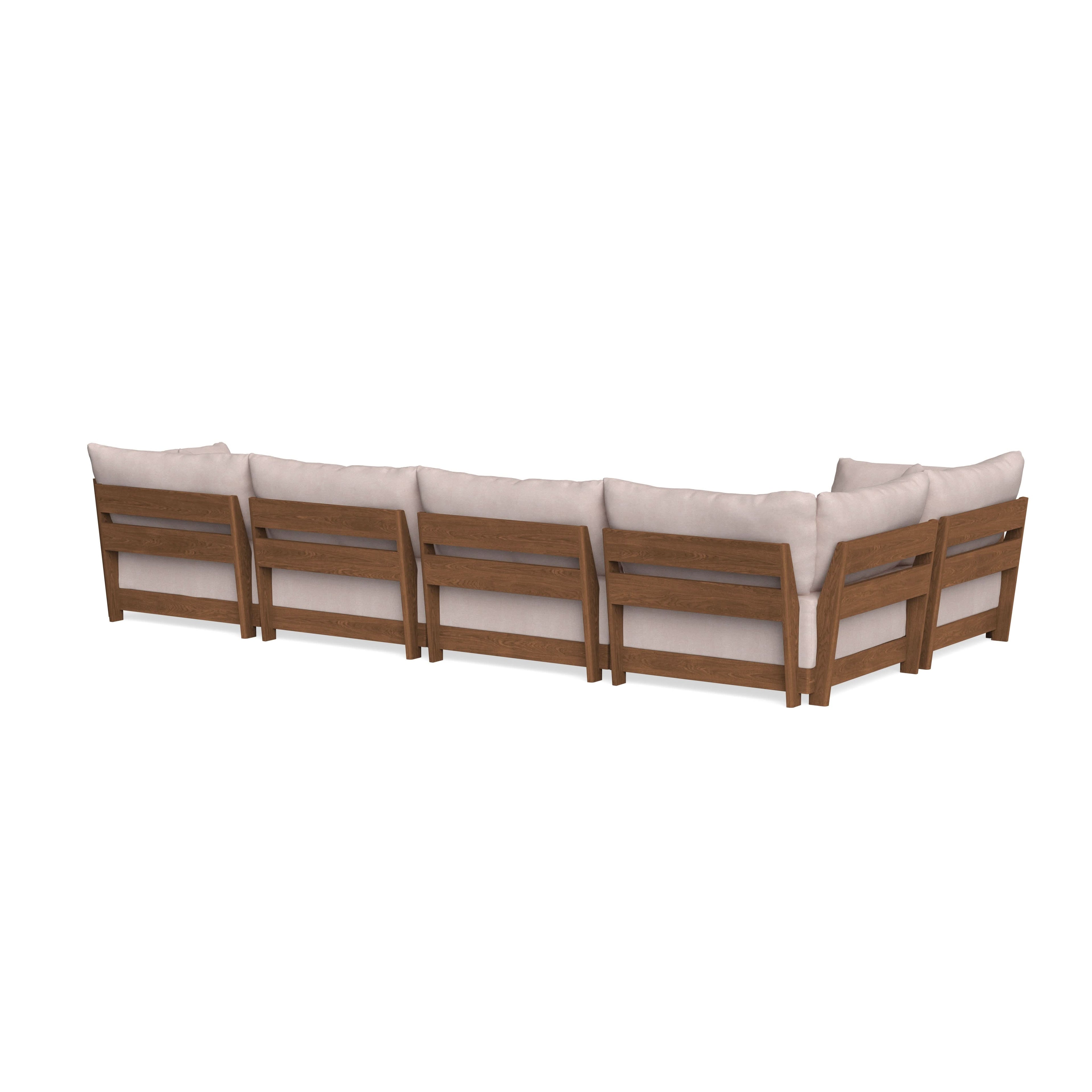 Modular Bondi Espresso 5-Seater L-Sectional in Blush | Classic Blend