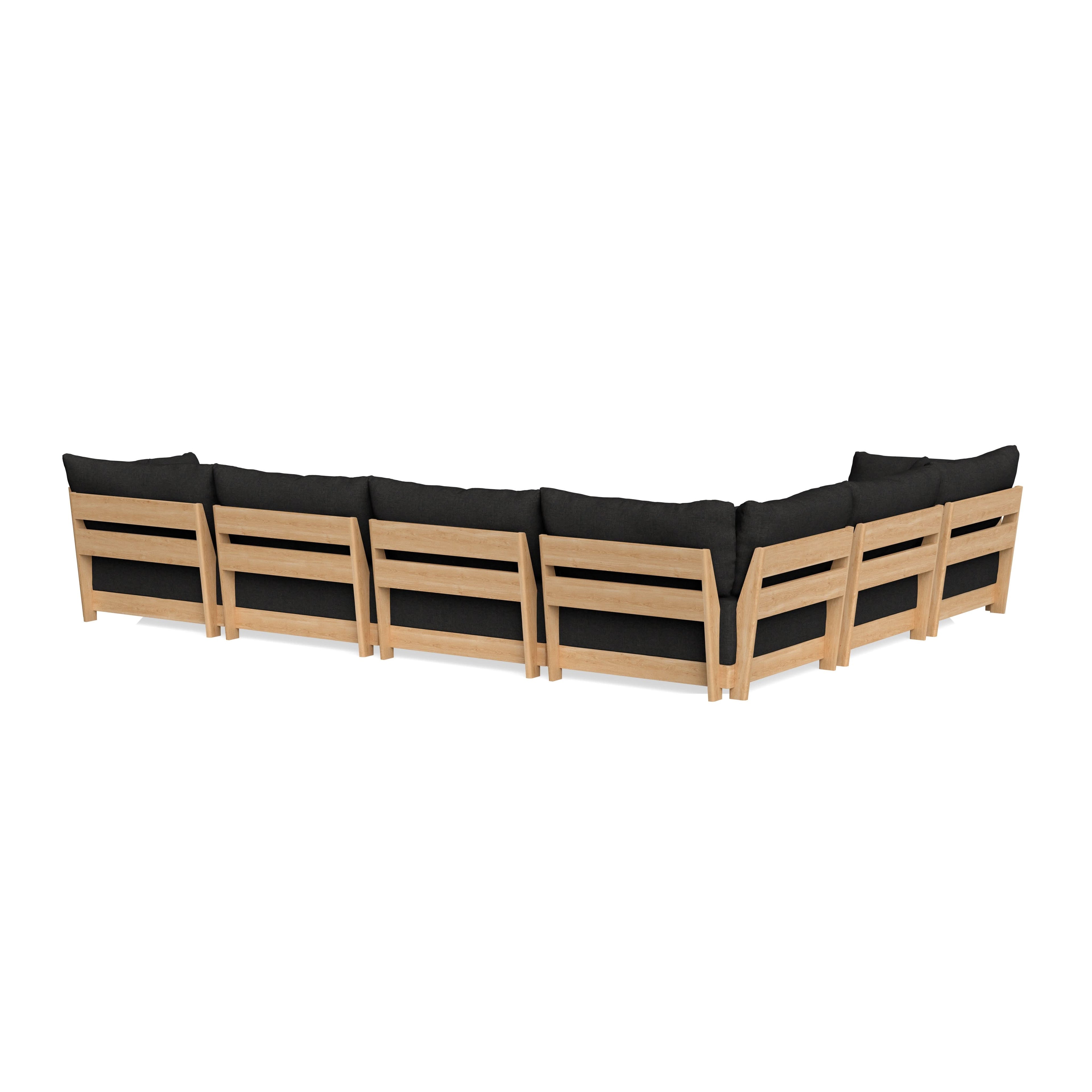 Slipcover Only - Modular Bondi 6-Seater Corner Sectional + Ottoman in Peppercorn