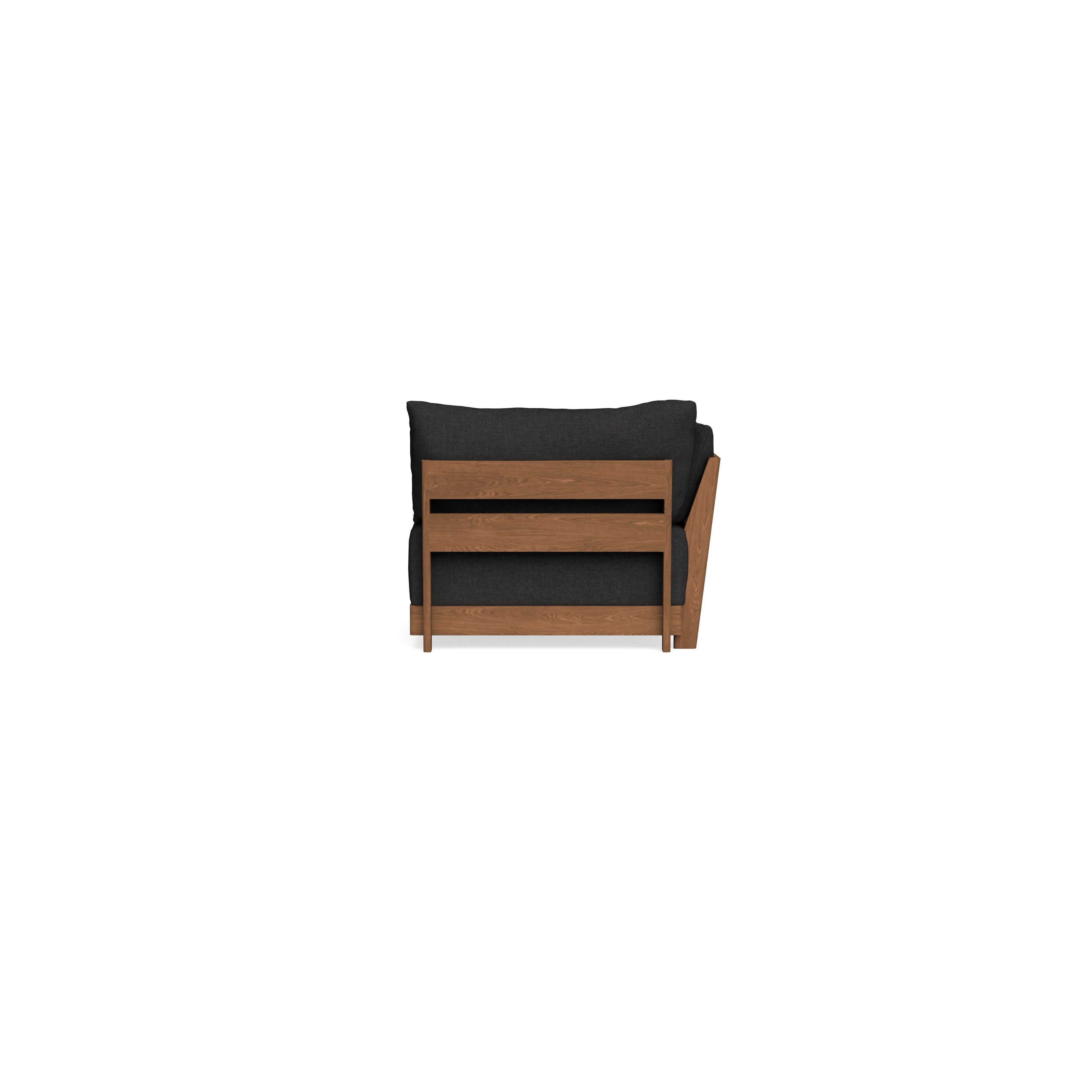Modular Bondi Espresso End Chair in Peppercorn | Classic Blend